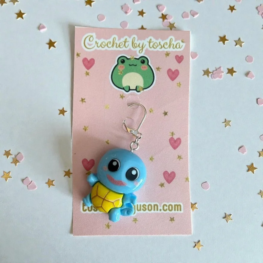 Squirtle Pokemon Resin Stitch Marker