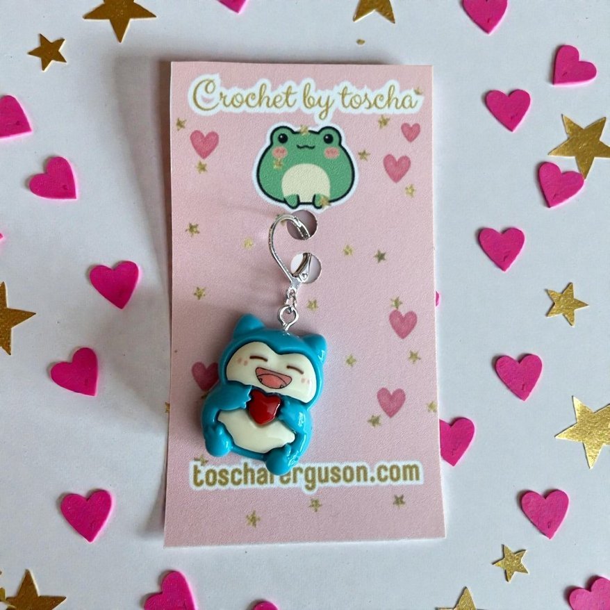Snorilax Pokemon Resin Stitch Marker