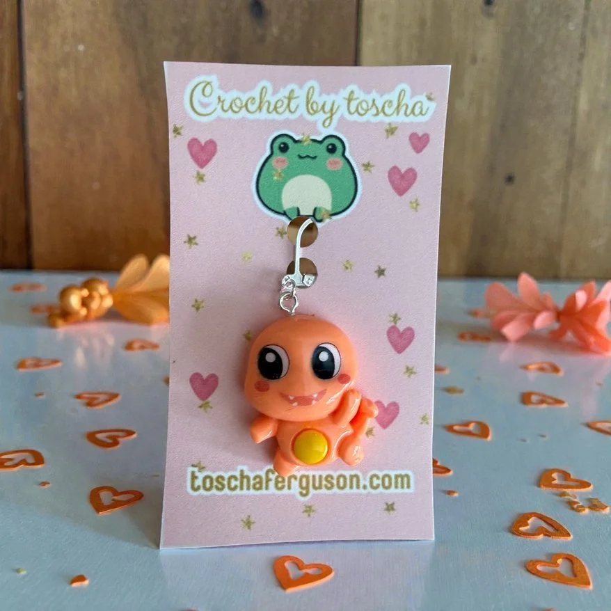 Charmander Pokemon Resin Stitch Marker