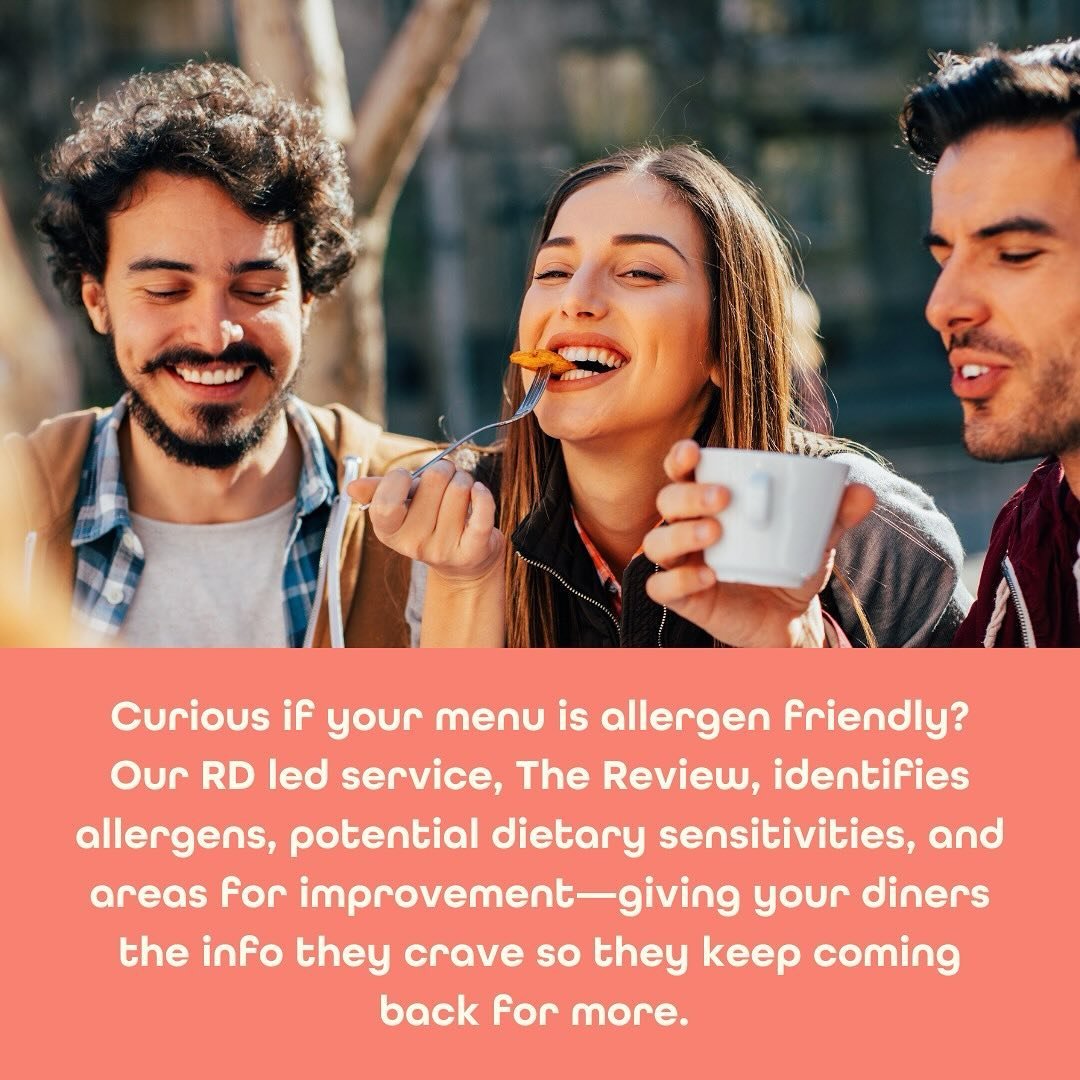 Want a more inclusive menu that captures more diners? Drop an📝 in the comments if you&rsquo;d love a menu review! 

#restaurant #menu #rd #nutrition #food #allergenfriendly