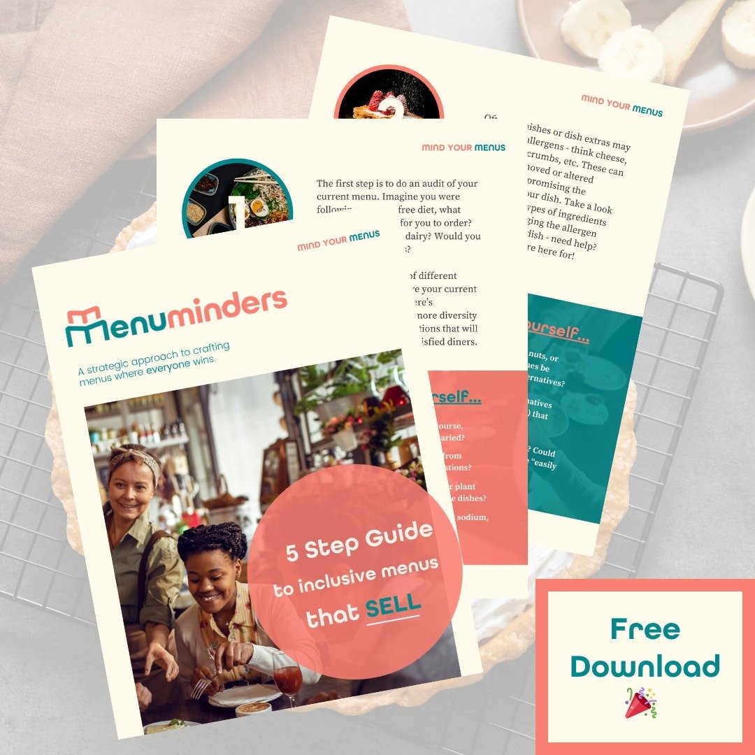 ✨ New Free Guide! ✨ 

Want to make your menu more inclusive AND boost sales? Our &quot;5-Step Guide to Inclusive Menus That Sell&quot; is here to help! 

🌱 From accommodating dietary needs to improving diner satisfaction, these 5 actionable steps ar