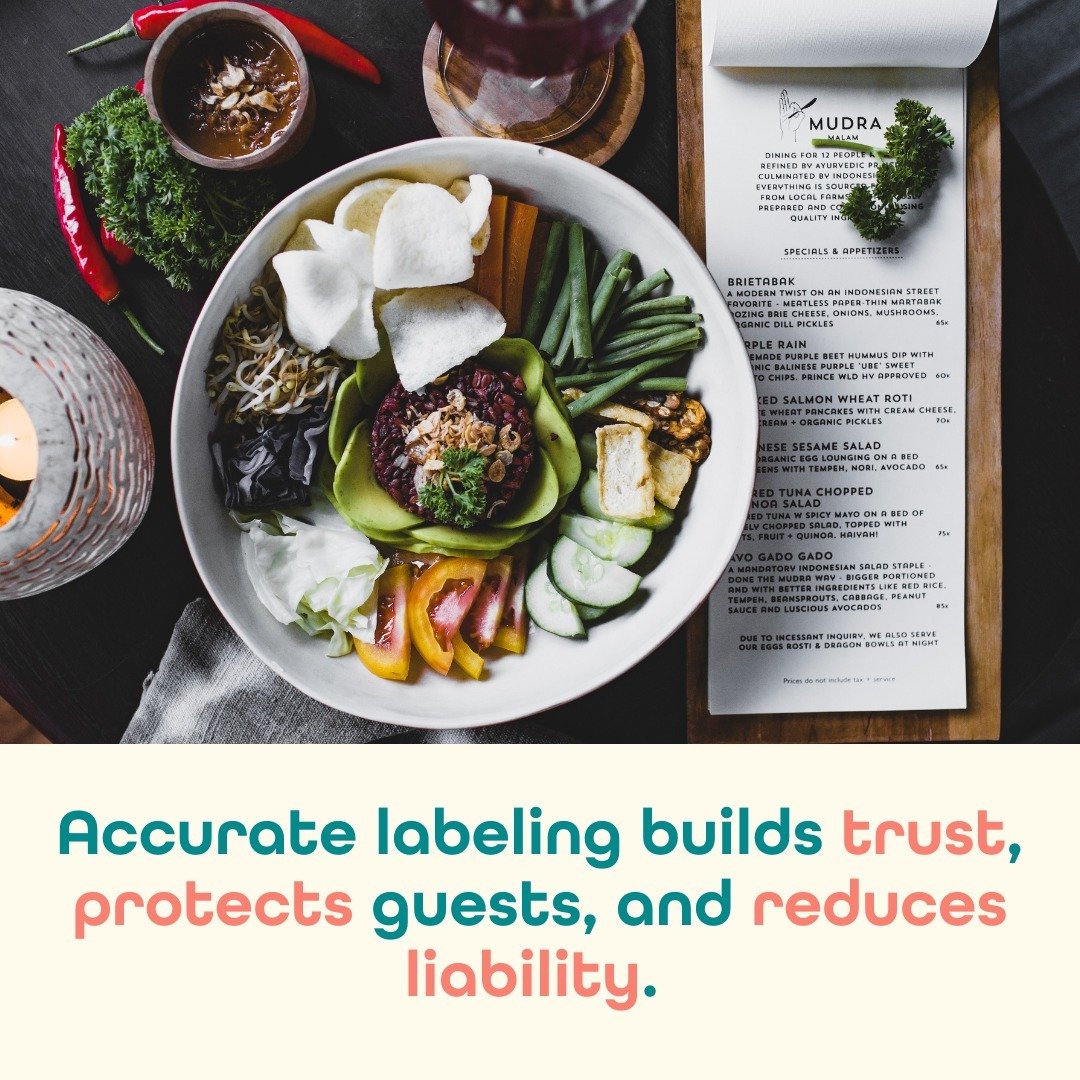 🌟 Why Accurate Labeling Matters in Restaurants 🌟

Today&rsquo;s diners are more informed&mdash;and more diverse in their dietary needs&mdash;than ever before. For those with allergies, intolerances, and specific dietary restrictions, accurate menu 