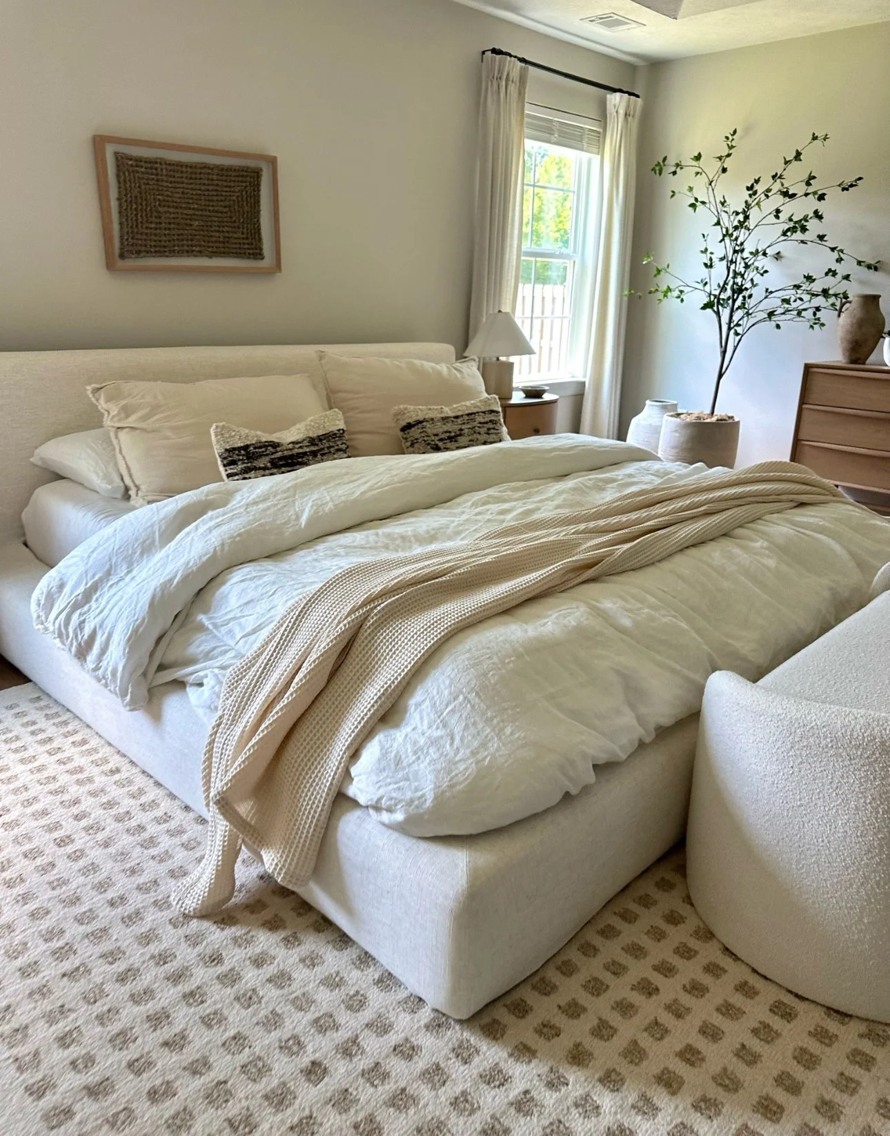 Checkered Wool/Jute Rug