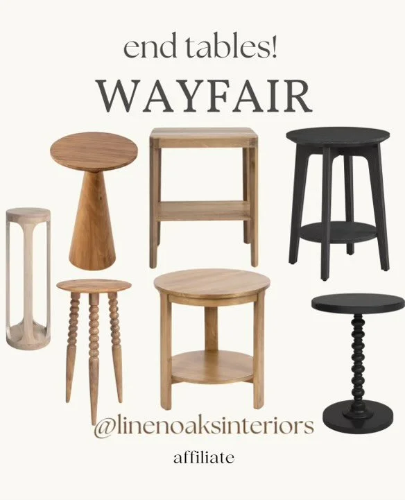 solid wood end tables