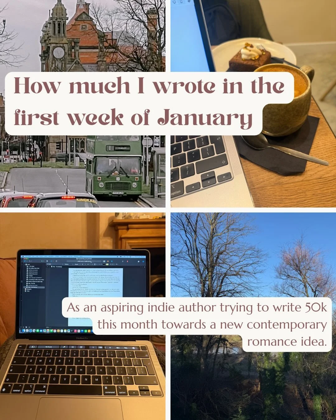 Spend the first week of January writing with me!

My local writing group is doing a 50k writing challenge in January and despite being in the middle of a house renovation (we currently have no kitchen), I thought why not! 

So, yes I may have bitten 