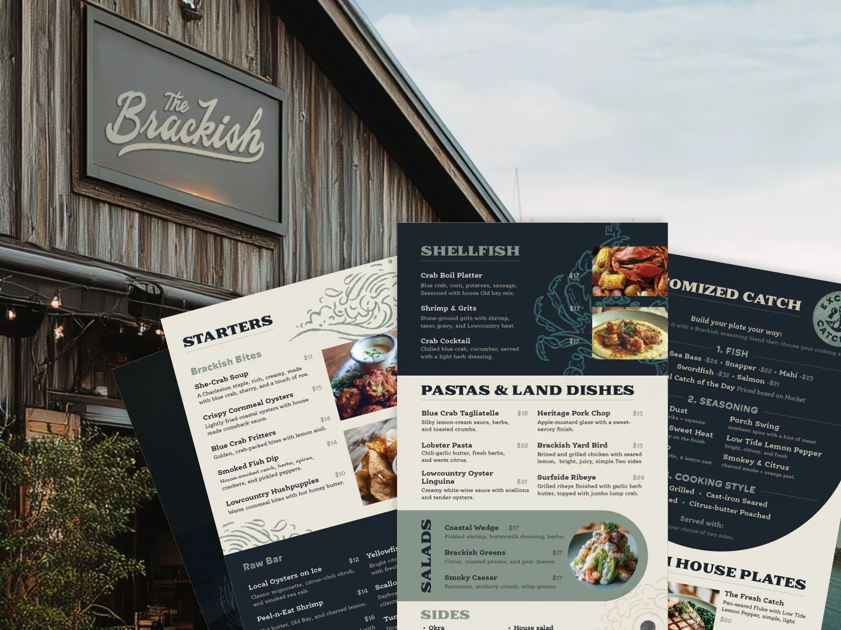 The Brackish Seafood House & Market Brand Identity 