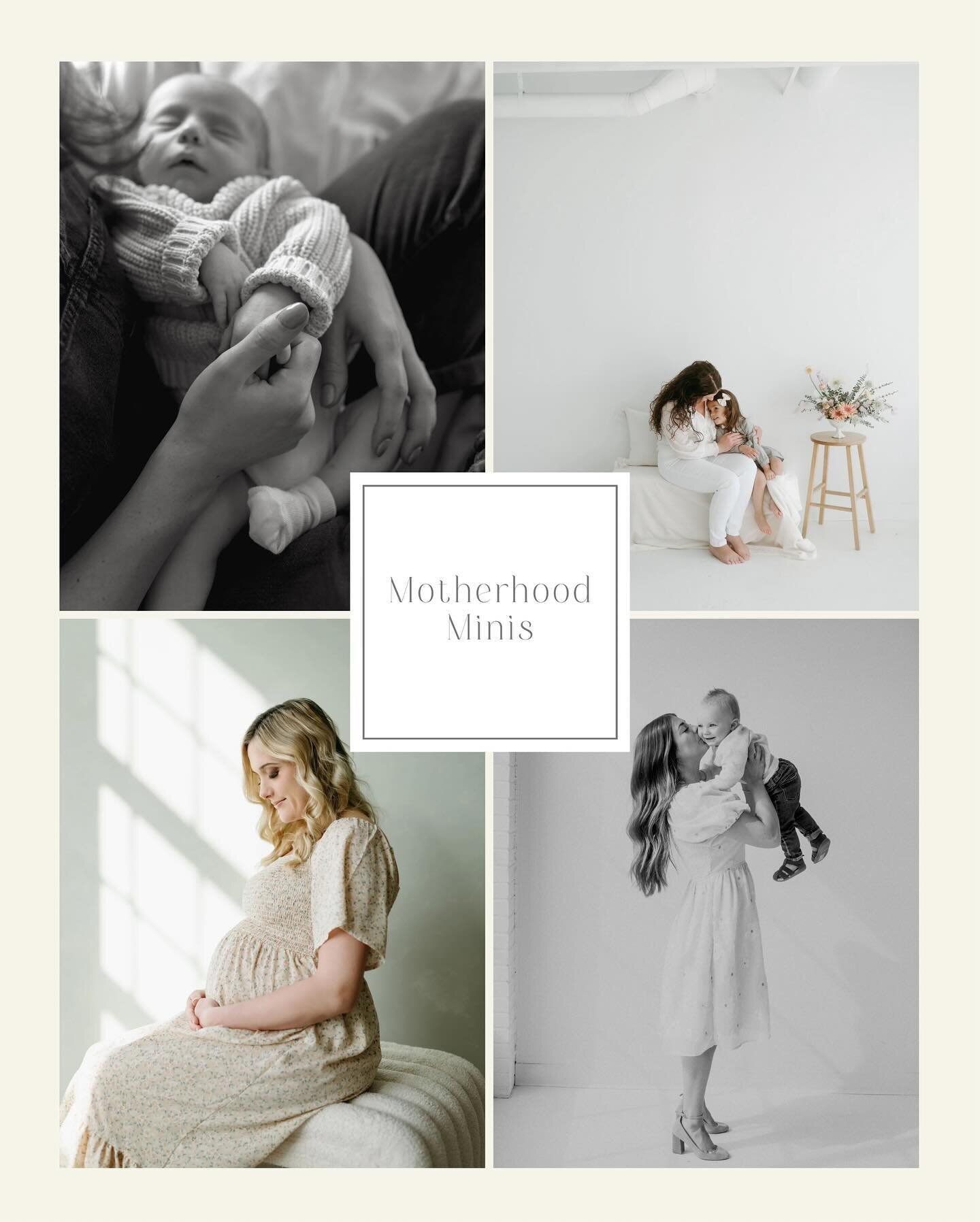 MOTHERHOOD MINIS - Saturday April 27th from 1-5pm. At the beautiful @thestudystudios in downtown Calgary 🖤

Celebrate Motherhood with a Mother&rsquo;s Day Mini Session! Treat yourself or a loved one by gifting them with images they will treasure for