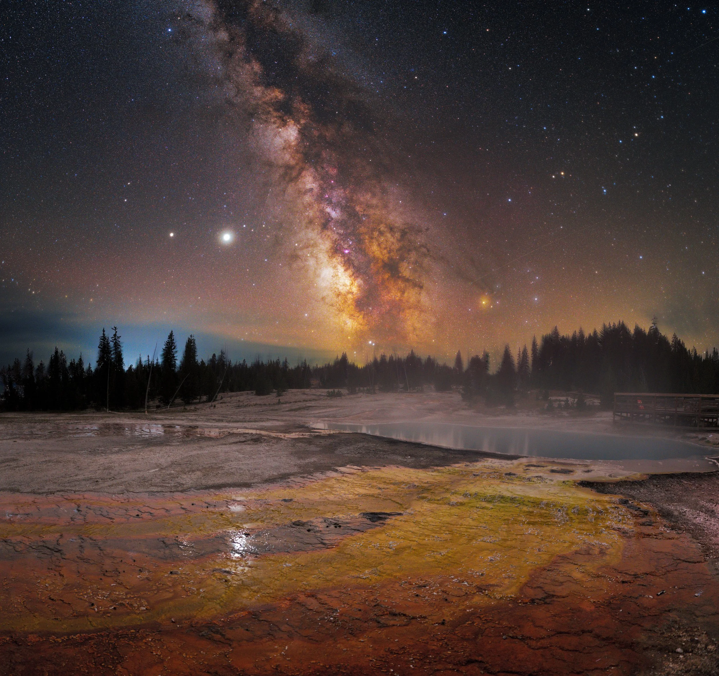 Eric: Black Pool Geyser, West Thumb Geyser Basin.