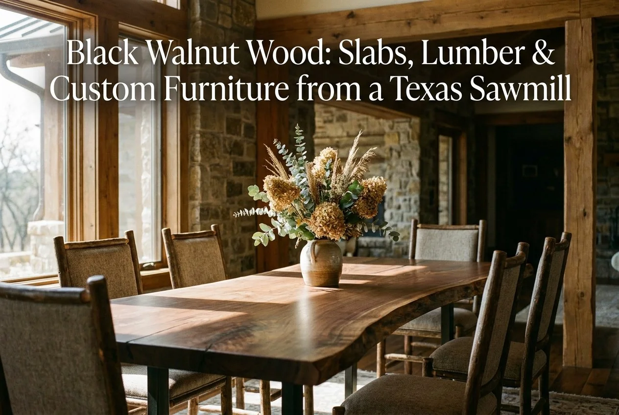Black Walnut Wood: Slabs, Lumber &amp; Custom Furniture from a Texas Sawmill