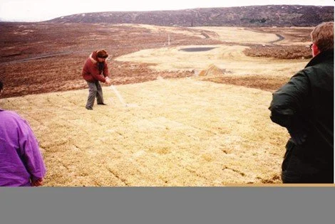 Þessi mynd er tekin frá 13. teig og sést sú braut og hluti af 14. holu