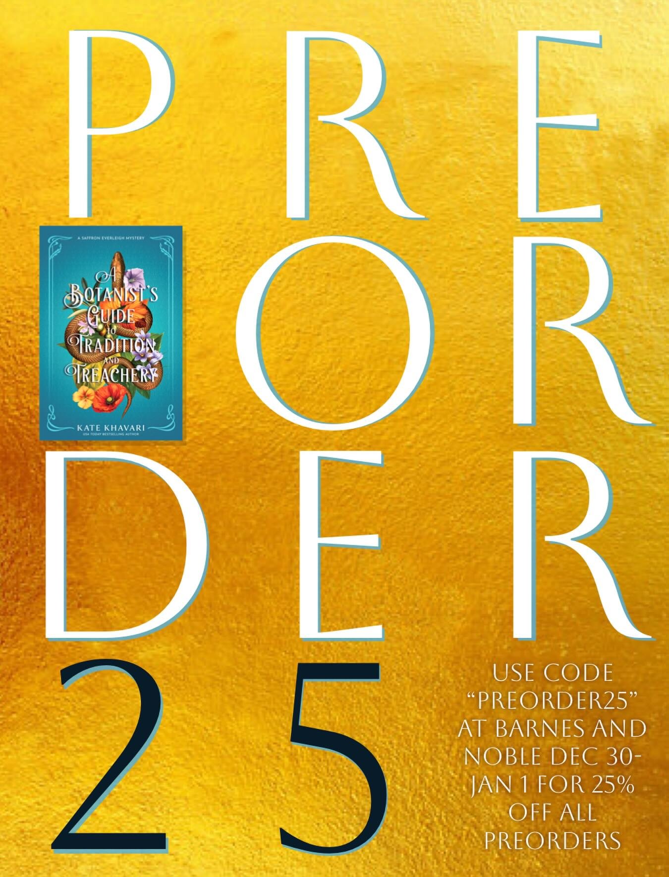 The perfect way to end the year: the Barnes &amp; Noble preorder sale! Get 25% off all pre-orders from December 30th through
January 1st! (Premium Members get an additional 10% off!) Hardcover, paperback, ebook, and audio are all on sale for upcoming