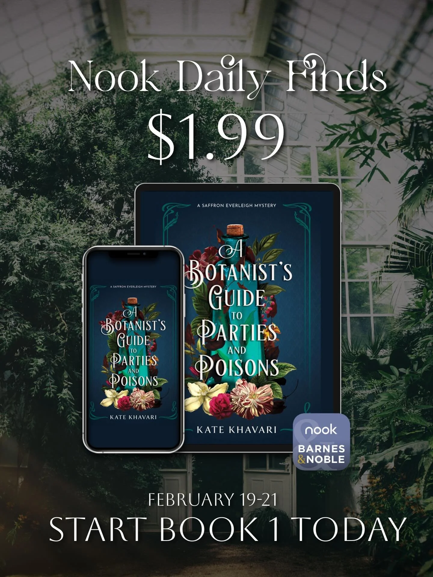 Just $1.99: your weekend read.

🍾 Parties
☠️ Poisons
🌱 A botanist who just can&rsquo;t help but meddle when her
mentor is accused of a poisoning
🔬 A WWI vet who can&rsquo;t help but tag along on her
investigation
🎺 Jazz Age London
🕵🏻&zwj;♀️ Twi