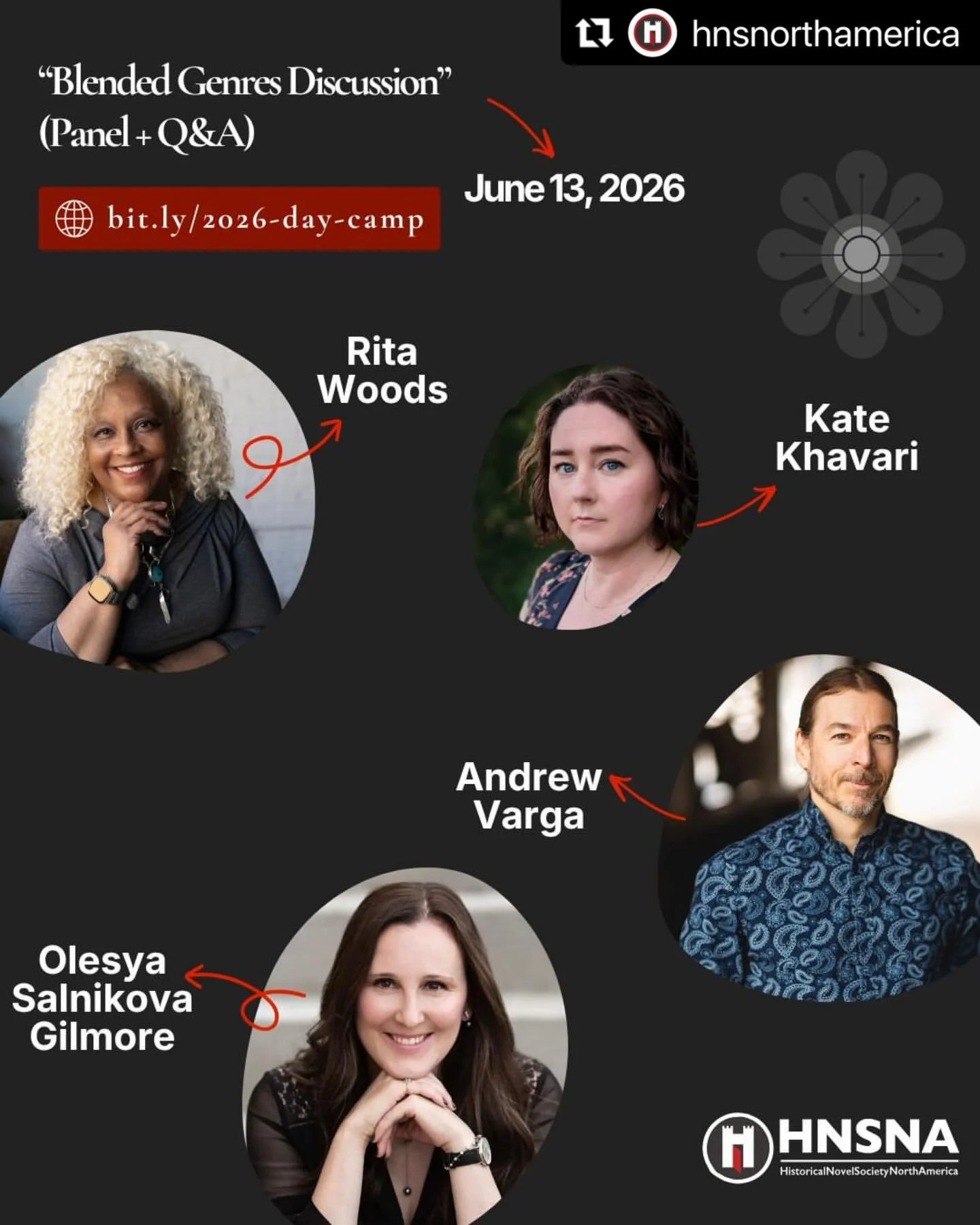 Can&rsquo;t wait to chat with these authors about what it means to straddle genre! Go register for @hnsnorthamerica Day Camp so you can follow along with our discussion and ask questions of your own!

_________

#Repost @hnsnorthamerica with @use.rep