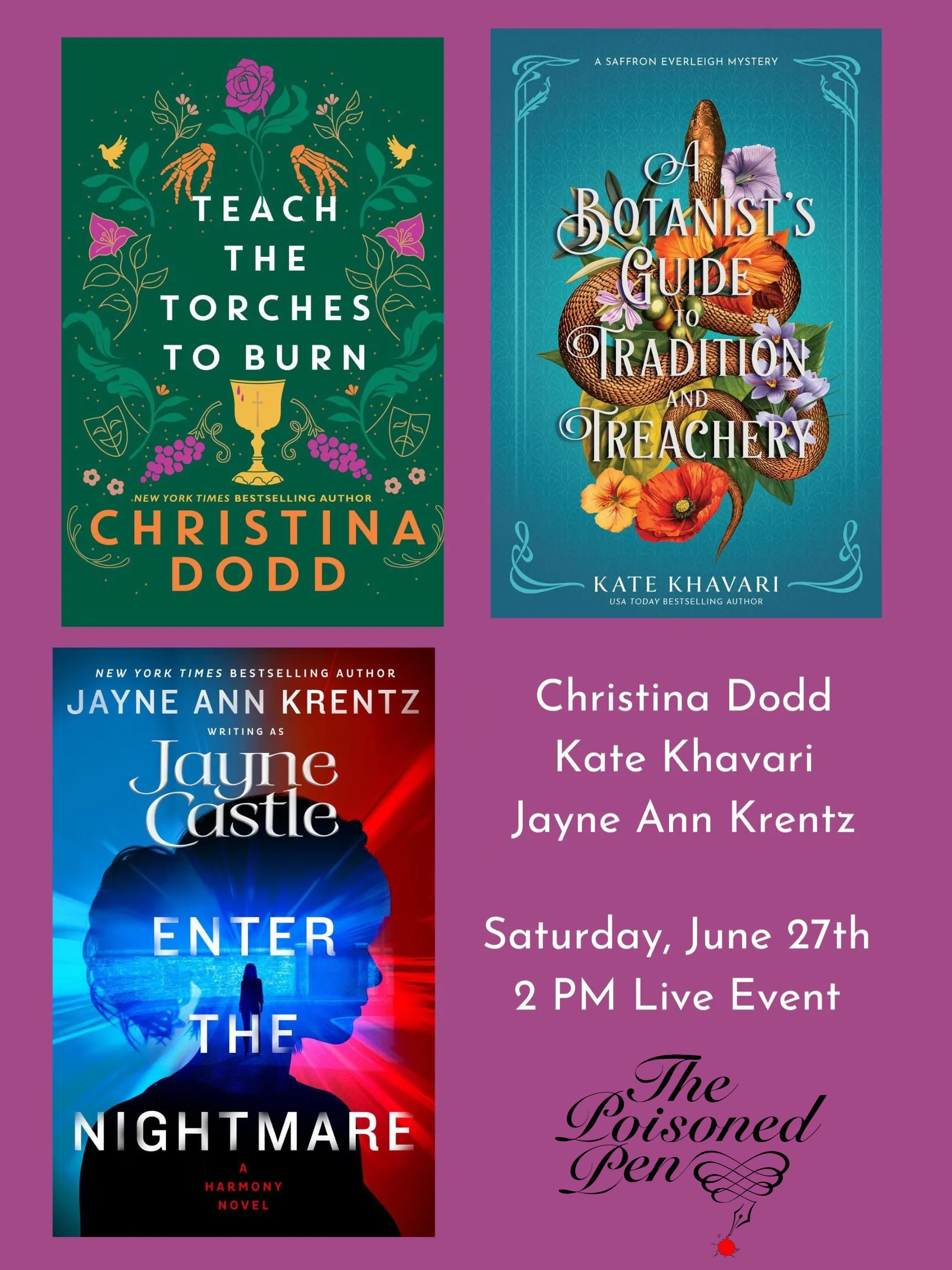 The Poisoned Pen Bookstore with Jayne Ann Krentz and Christina Dodd