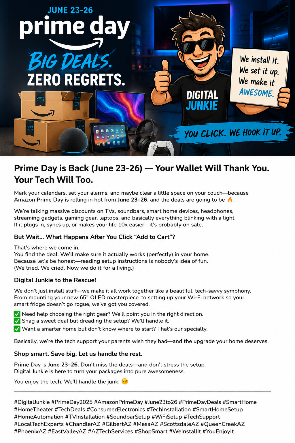 Prime Day is Here June 23–26: Great Tech Deals, Less Tech Stress
