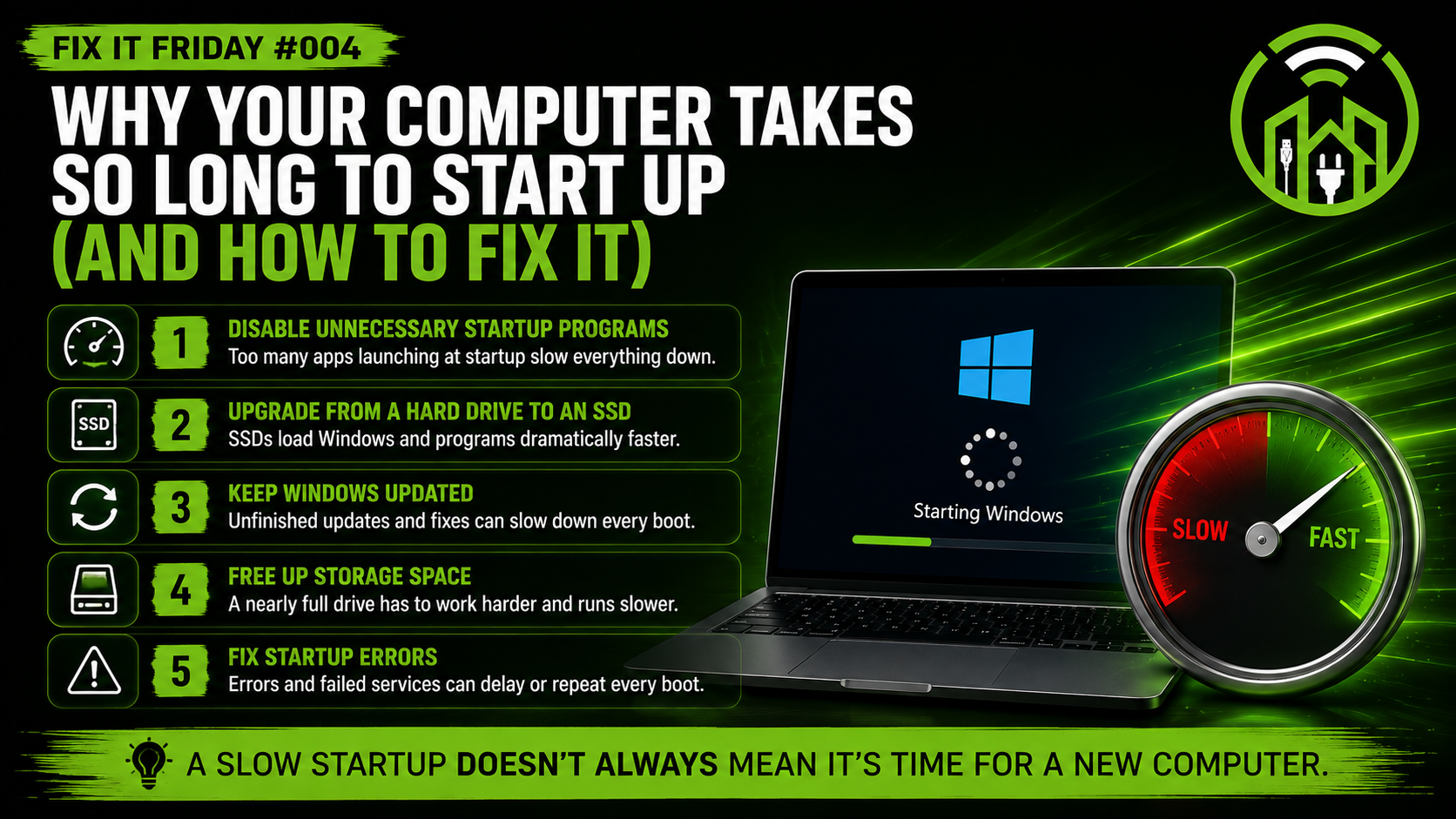 Fix It Friday #004: Why Your Computer Takes So Long to Start Up (And How to Fix It)