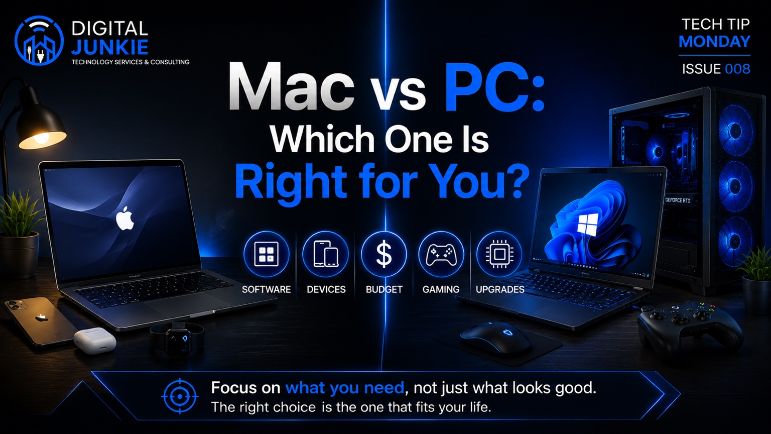 Tech Tip Monday 008: Mac vs PC: Which One Is Right for You?