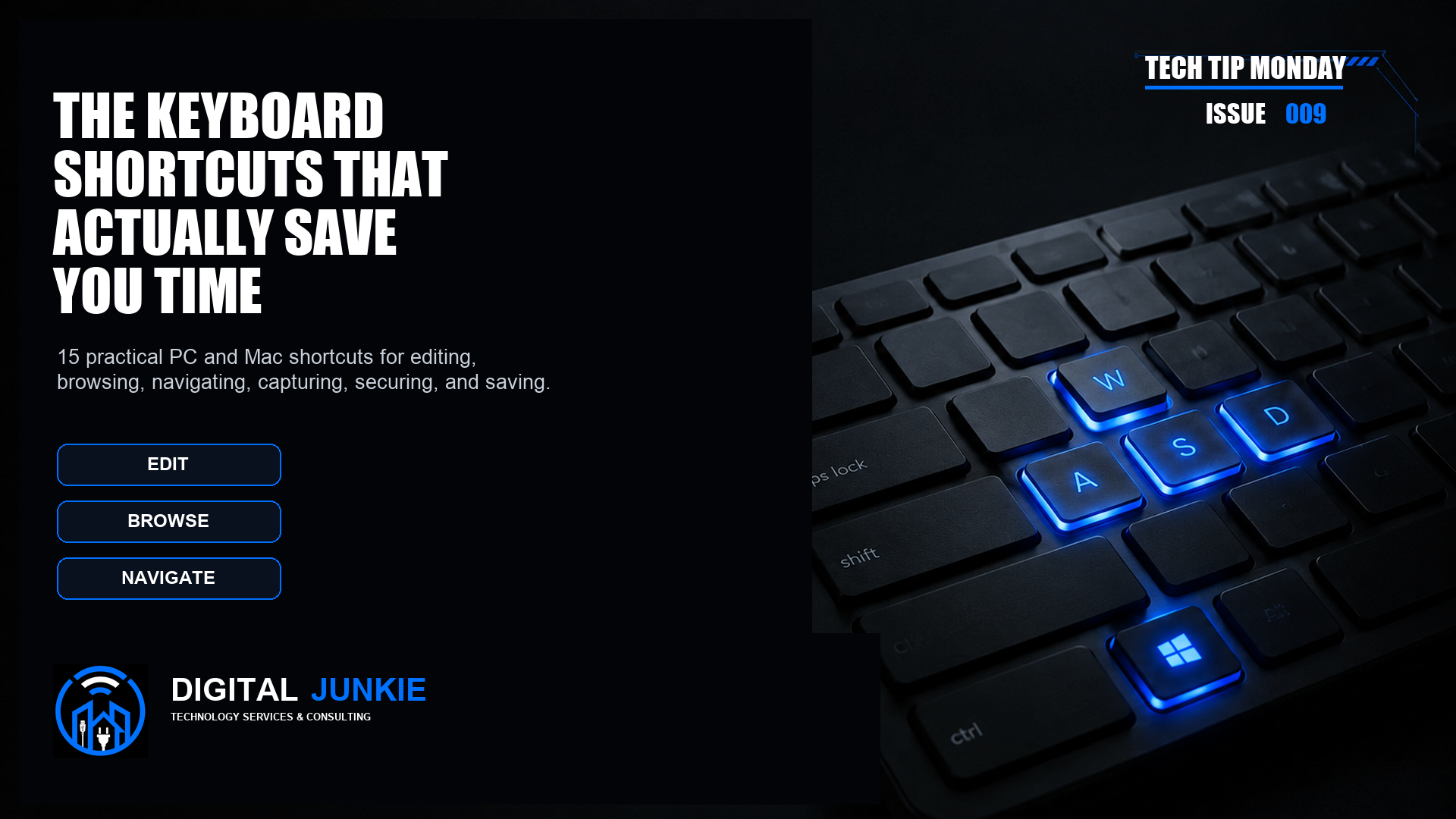 Tech Tip Monday 009: The Keyboard Shortcuts That Actually Save You Time