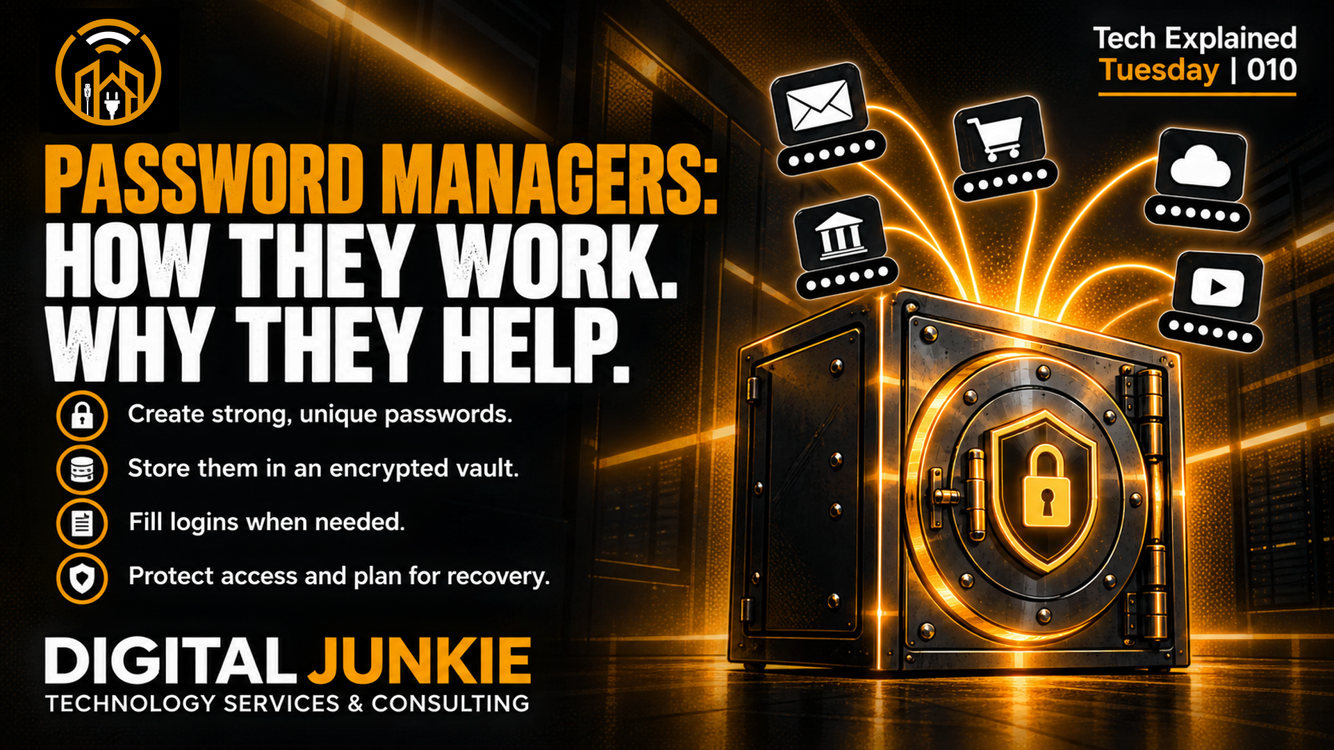 Tech Explained Tuesday 010: What Is a Password Manager—and Is It Safe to Use One?