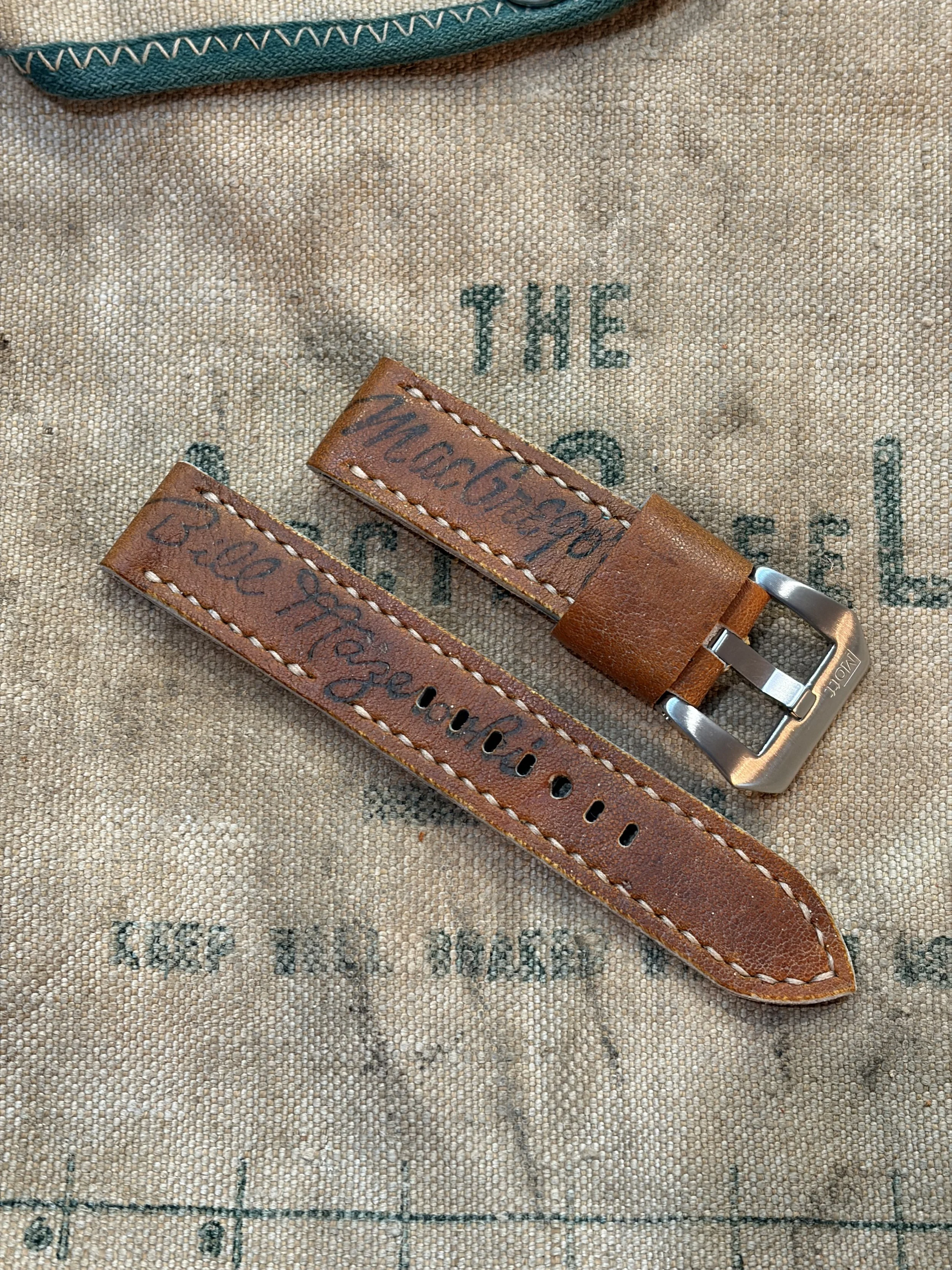 20mm Bill Mazeroski Handmade Baseball Glove Watch Strap Pirates Panerai 70/126