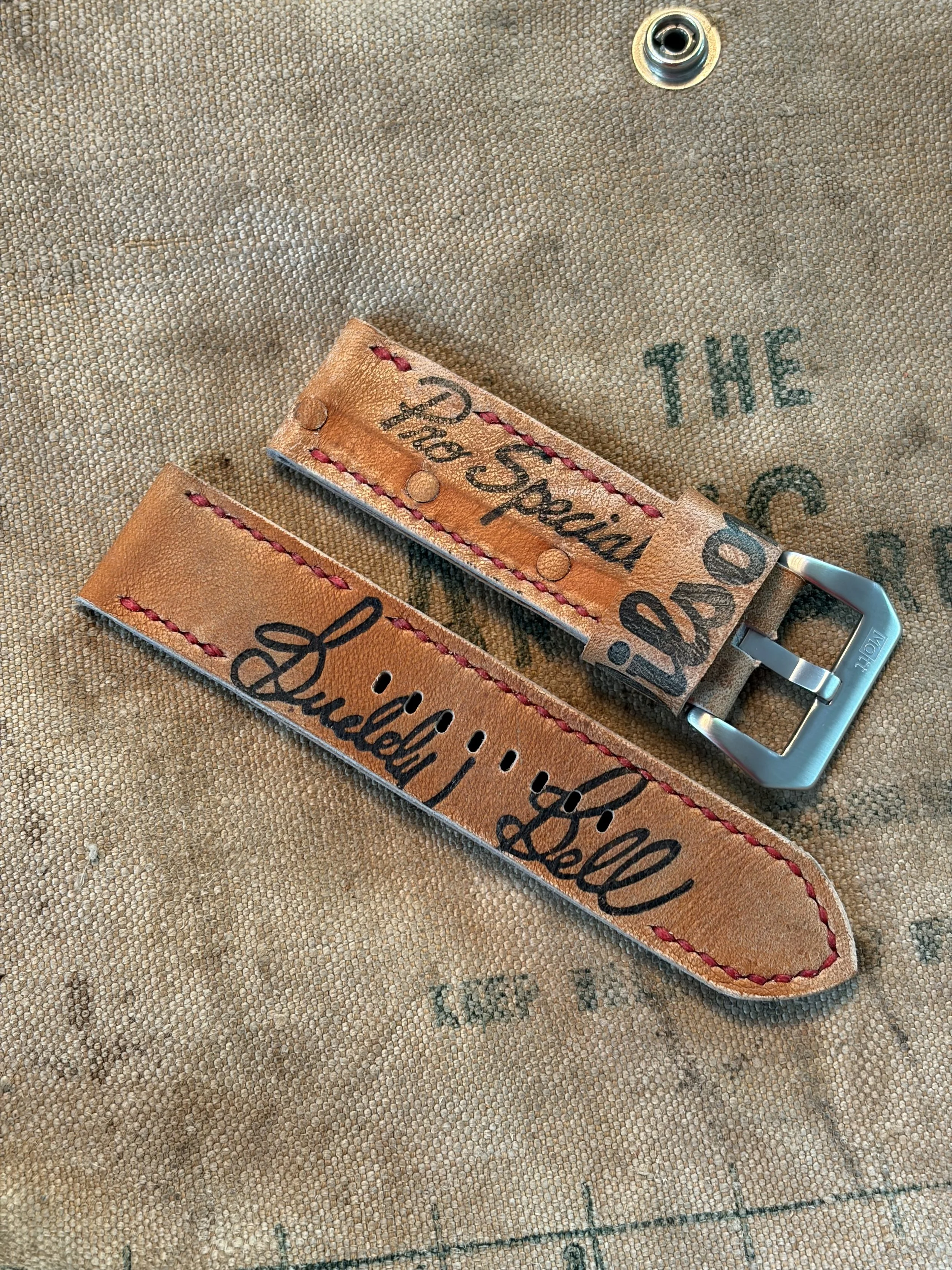 26mm Buddy Bell Handmade Baseball Glove Watch Strap Kaventsmann Panerai 86/137