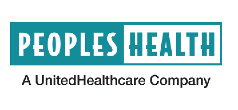 Logo for Peoples Health, a UnitedHealthcare company, with teal and black text.