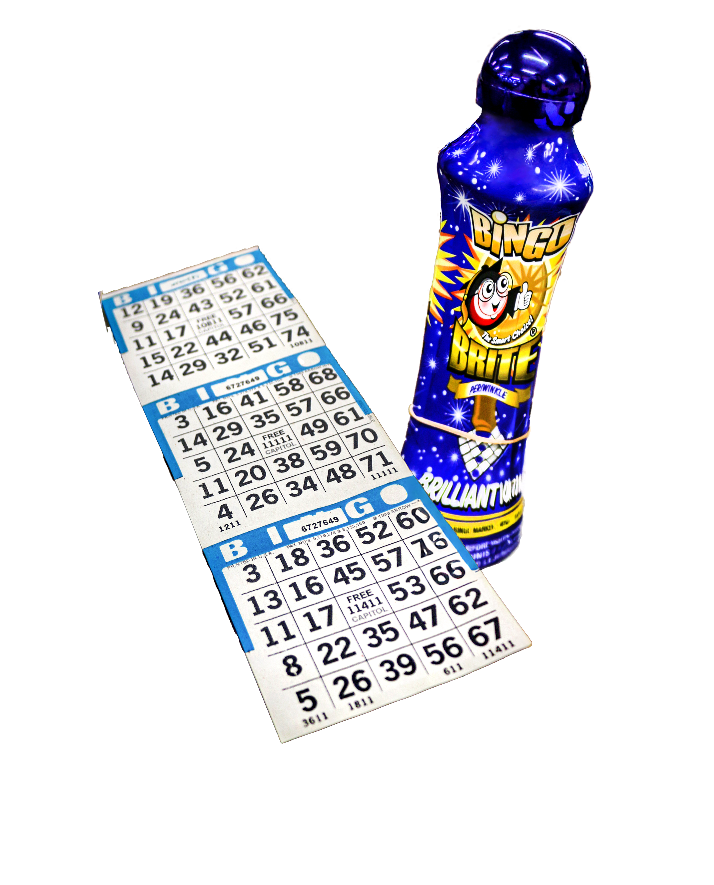 A Louisiana Lotto ticket and a BINGO BRITE firecracker