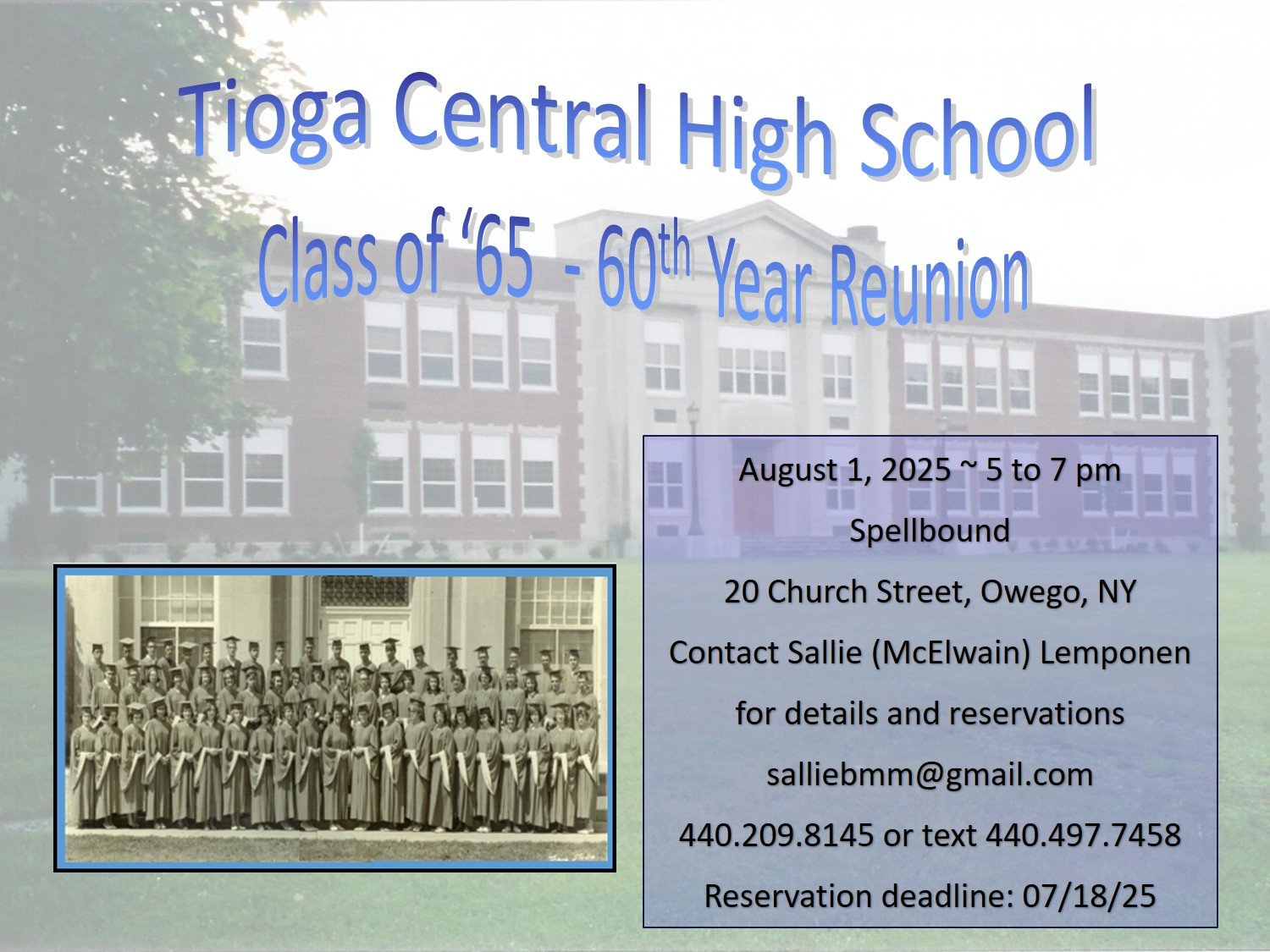 Tioga Central High School Class of ‘65 - 60th Reunion