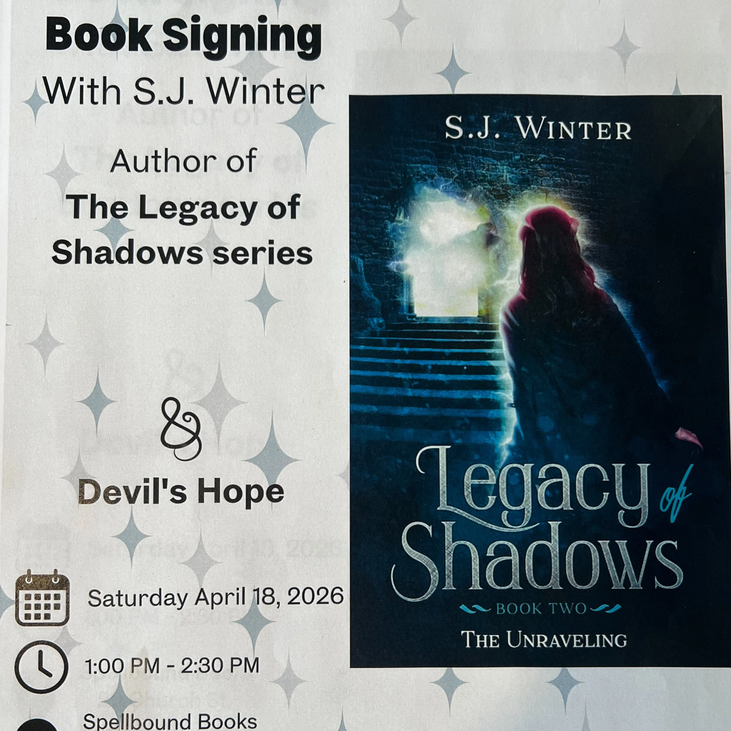 Book signing With SJ Winter