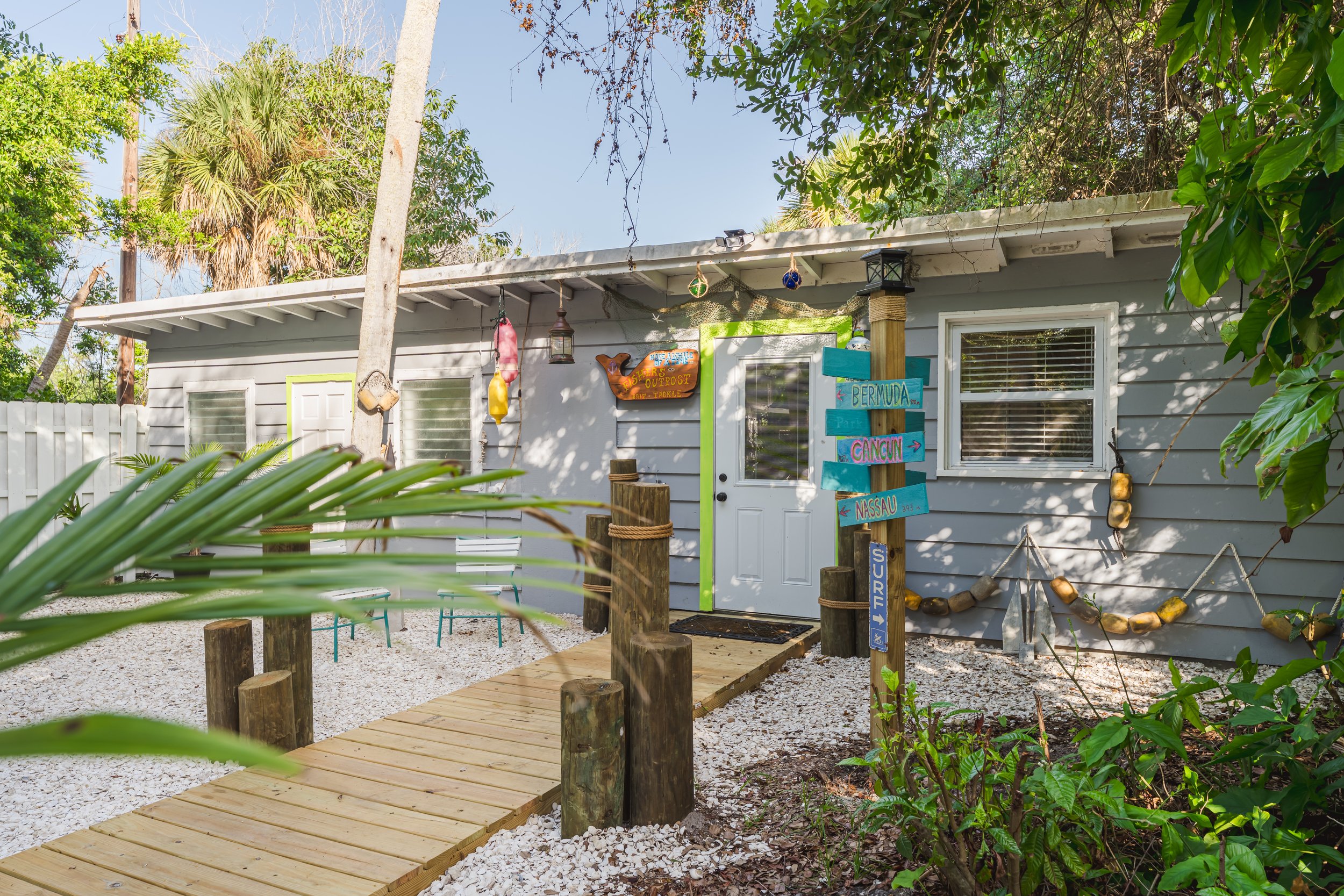 The Fishers' Outpost at Manasota Beach Club, stocked with fishing rods and tackle