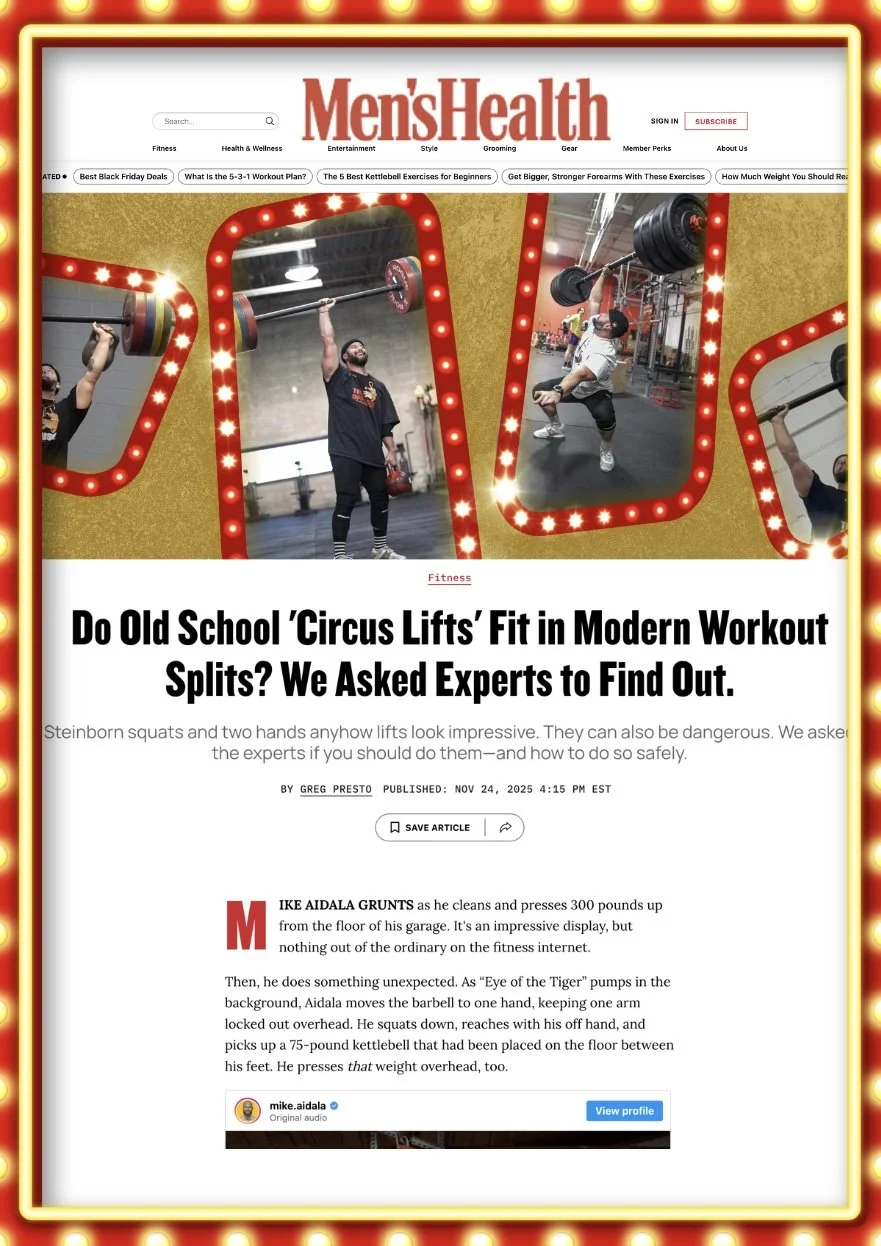 Men’s Health Circus Article