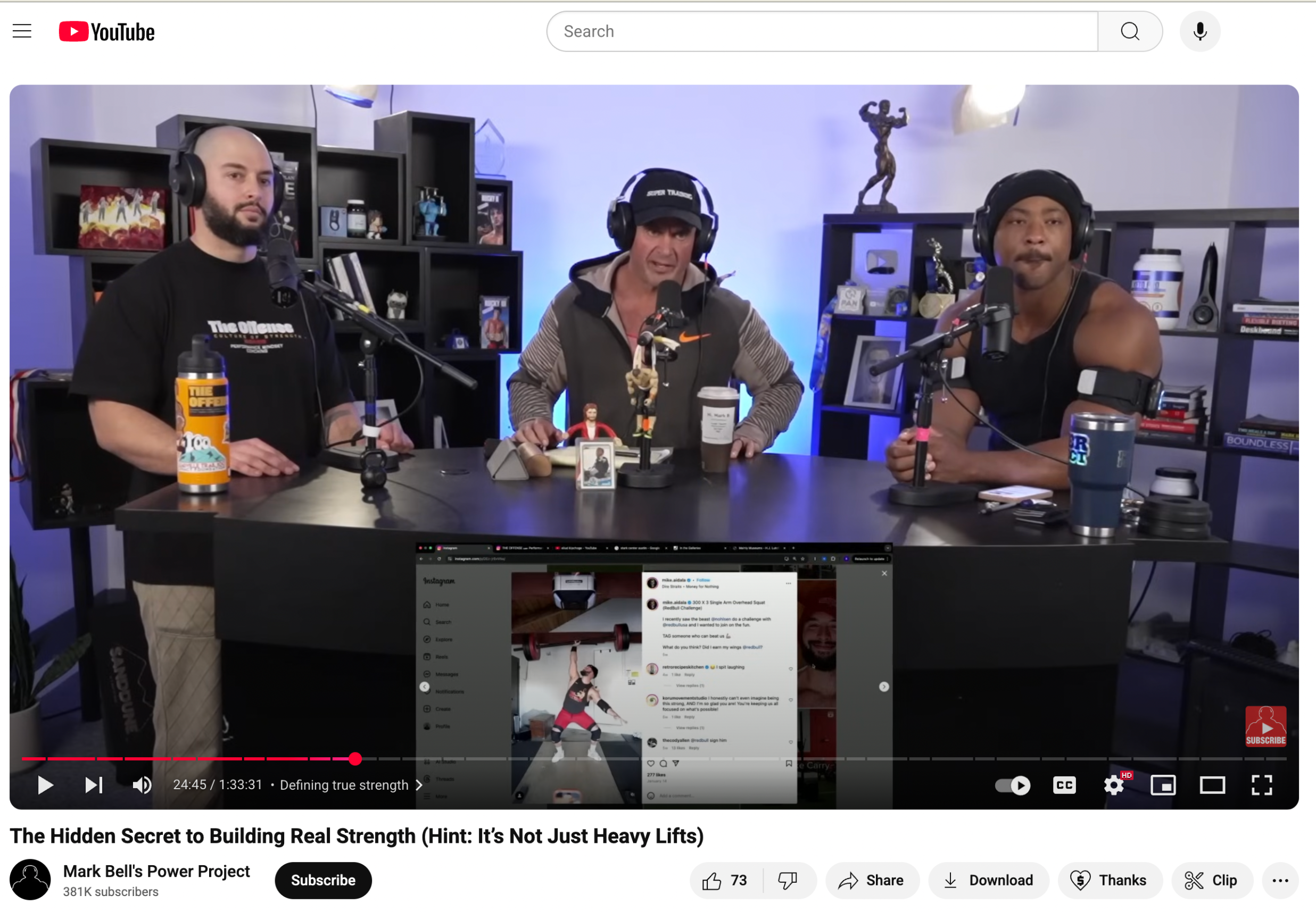 Mark Bell Youtube Podcast