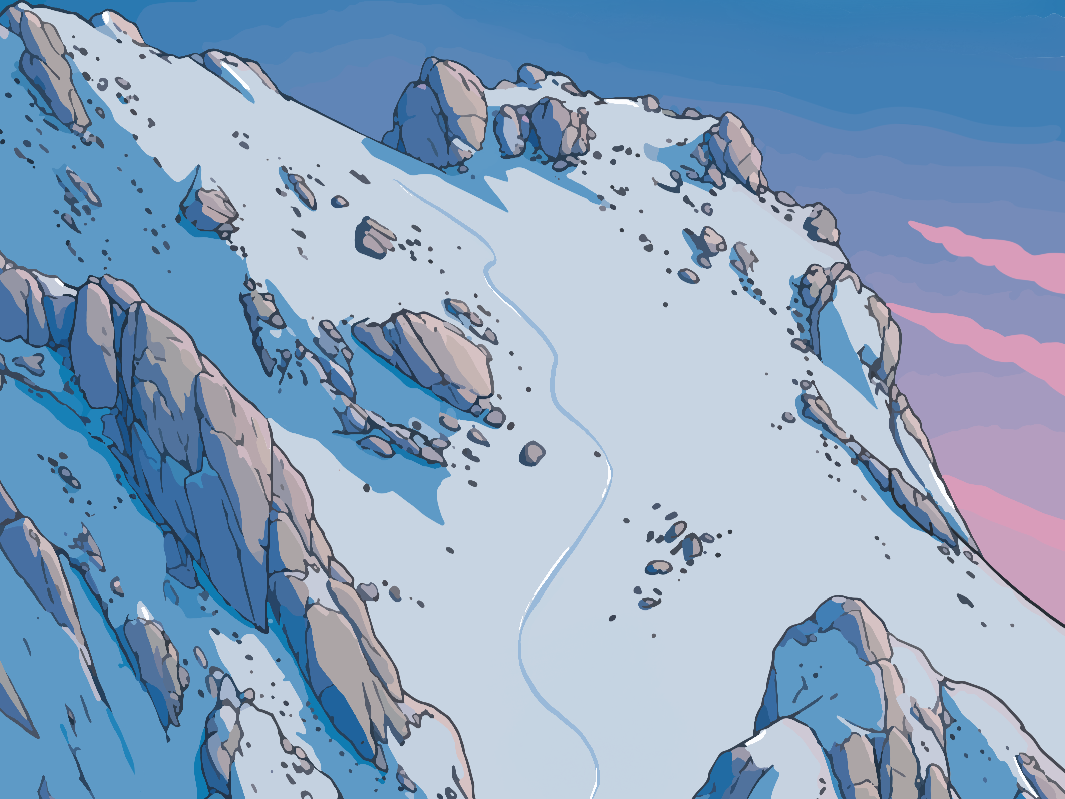 The Mountain Guides Ski Artwork 2026
