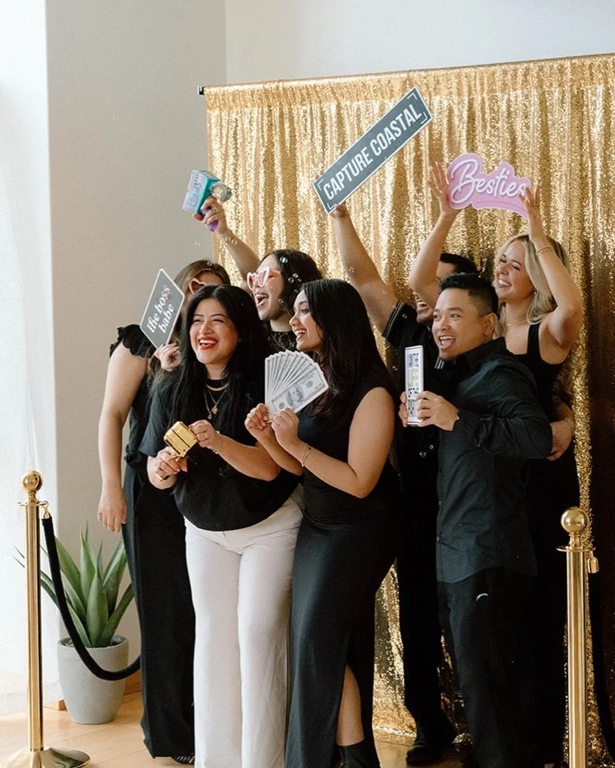 We have gold, silver, and bronze photoshoot options to choose from as you plan your next event. Our team takes care of the set up, props and capturing your special moments. Let&rsquo;s create something your guests will be talking about long after the