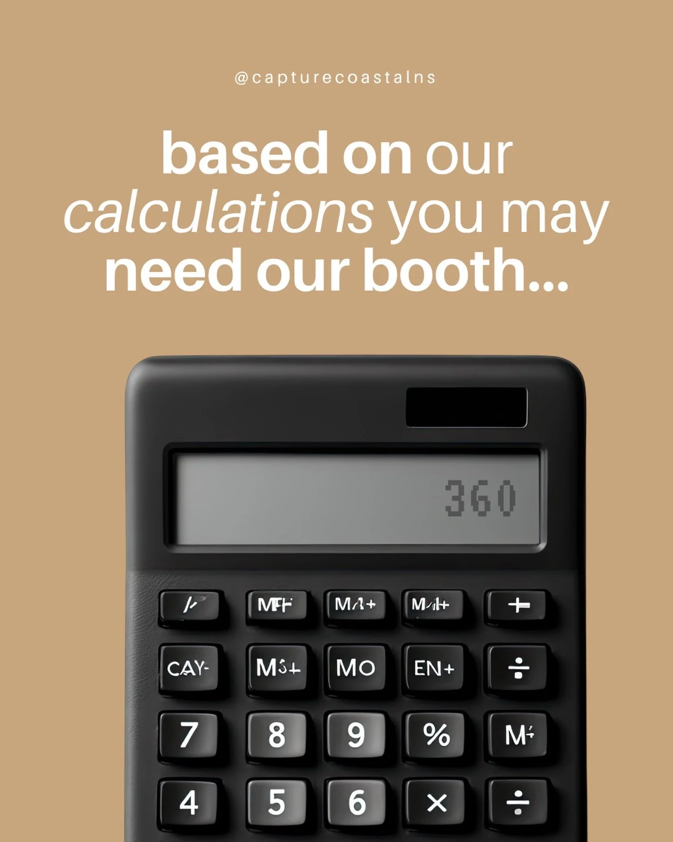 We&rsquo;ve done the math.

360&deg; spins + your favourite people + one unforgettable event = content you&rsquo;ll be watching on repeat.

The only thing you need to do is step into the booth.

#360videoboothrental