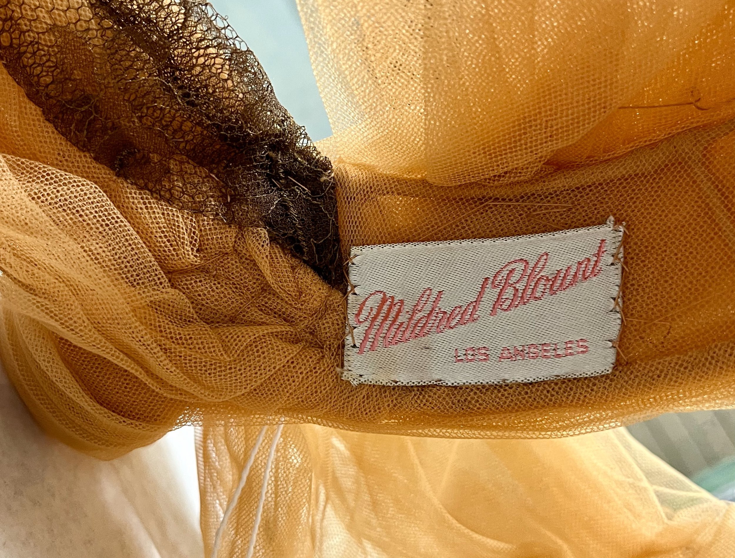 Mildred Blount Hat label