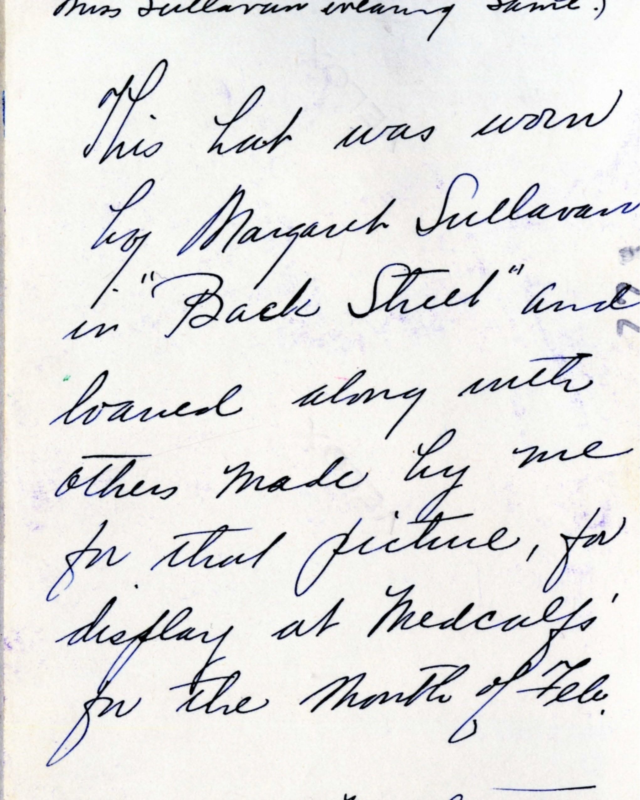 Notes from the back of Mildred Blount photo