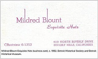 Mildred Blount's Business Card