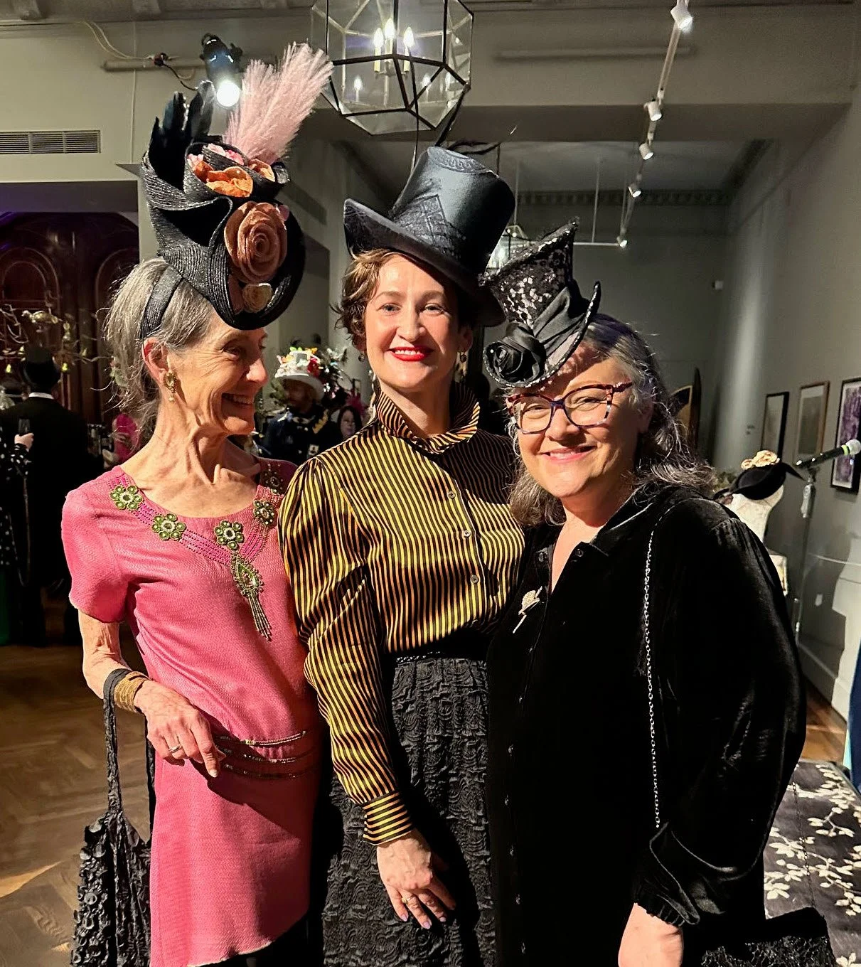 Milliners Guild Members on display at the National Arts Club’s annual Bonnet Bash
