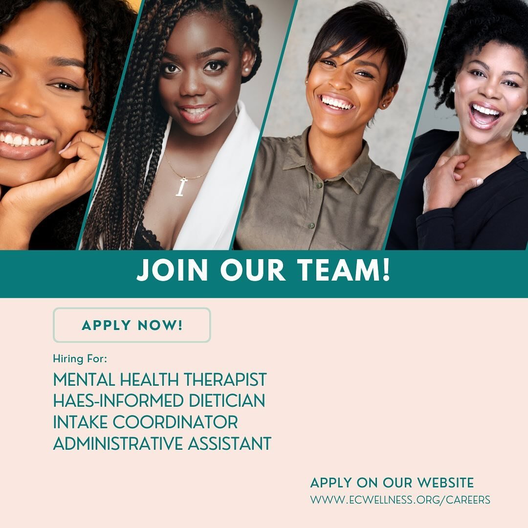 We are the leading organization Black women experiencing body image issues and eating disorders.

🌟Join our dynamic team! 

#mentalhealththerapist #mentalwellness #chicagotherapist #nctherapist