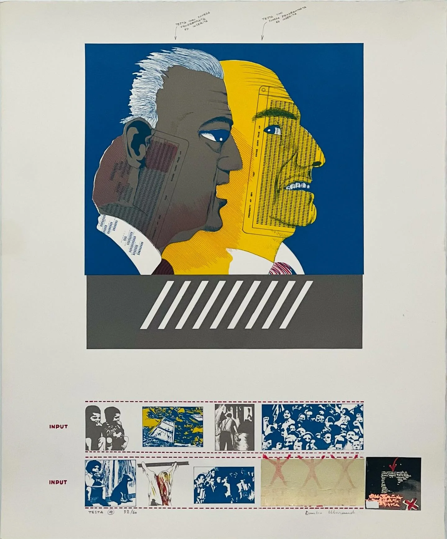 &lsquo;Tests 4&rsquo;
Emilio Morandi (1940-2025)
Italy
Screen print, 32 of 60
23&rdquo;h x 19&rdquo;w
Ed Varney collection

In light of the sad and unexpected passing of our dear friend EMILIO MORANDI, a great mail artist and performer, OIMA, the Int