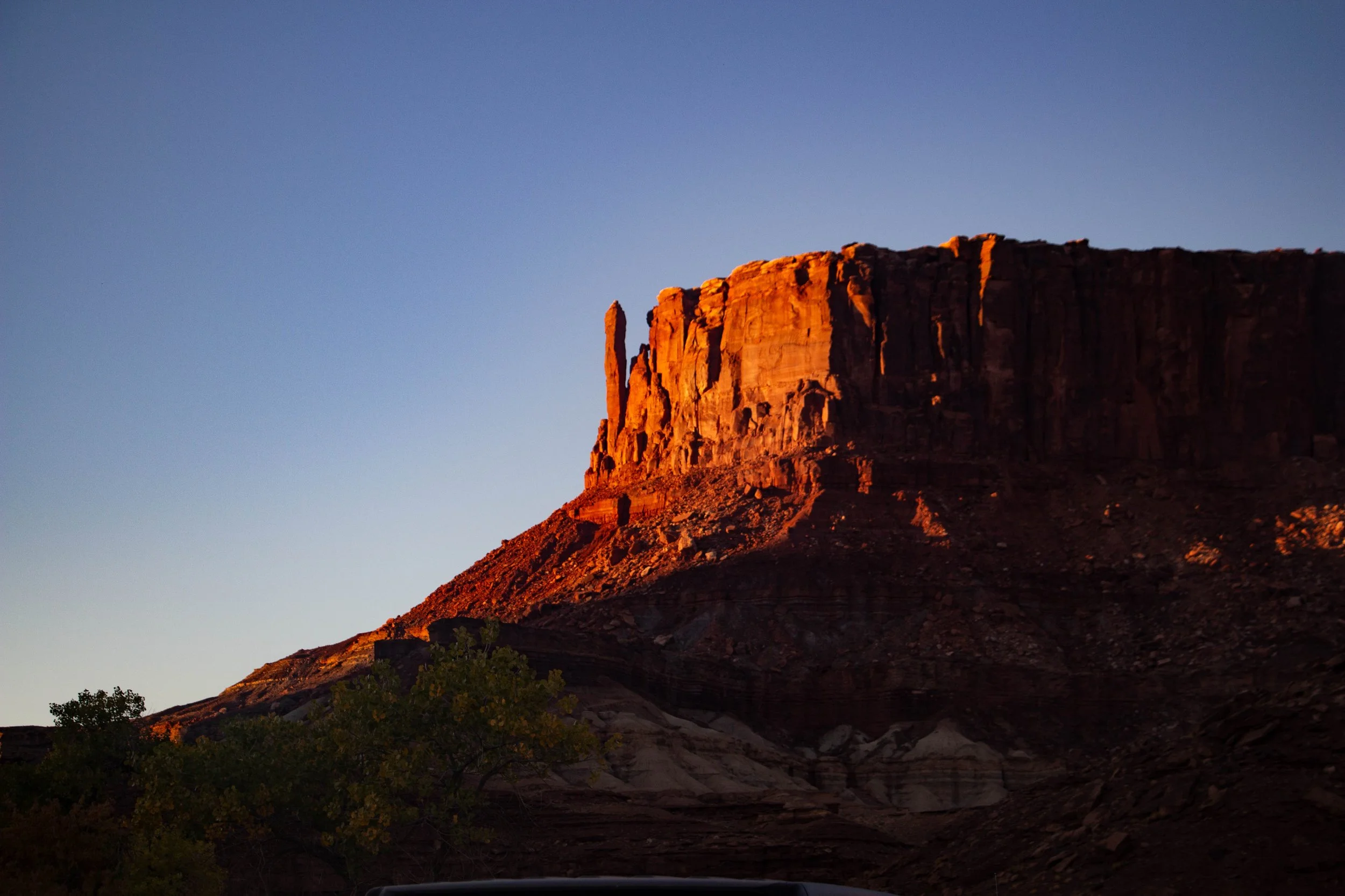 Rock with sunlight / Canyonlands NP