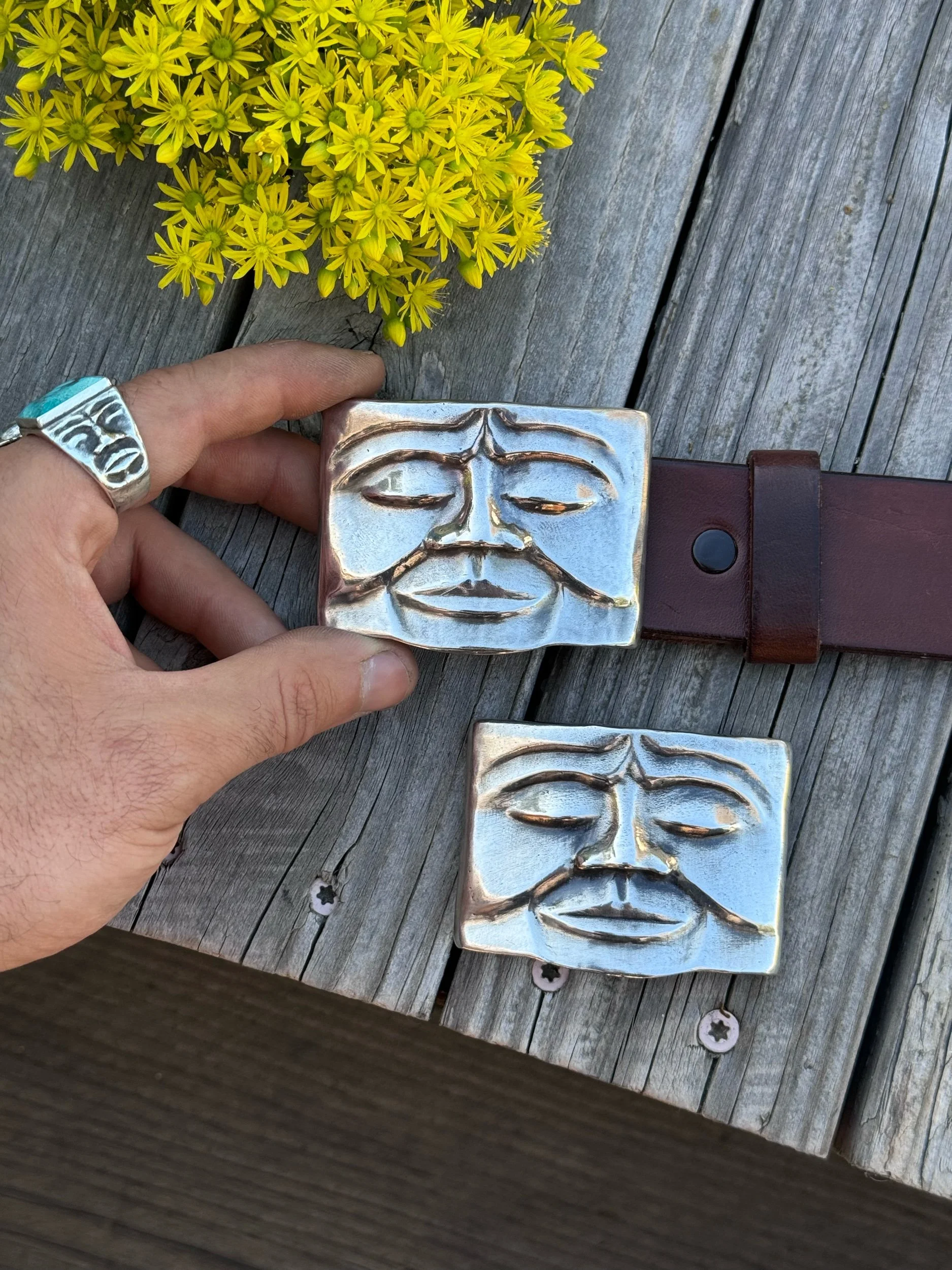 3 oz silver belt buckle