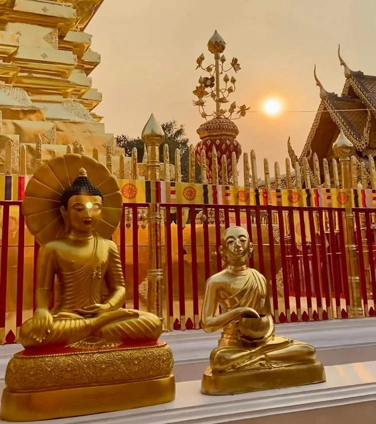 Buddha and Upa gupta in a Thai monastery