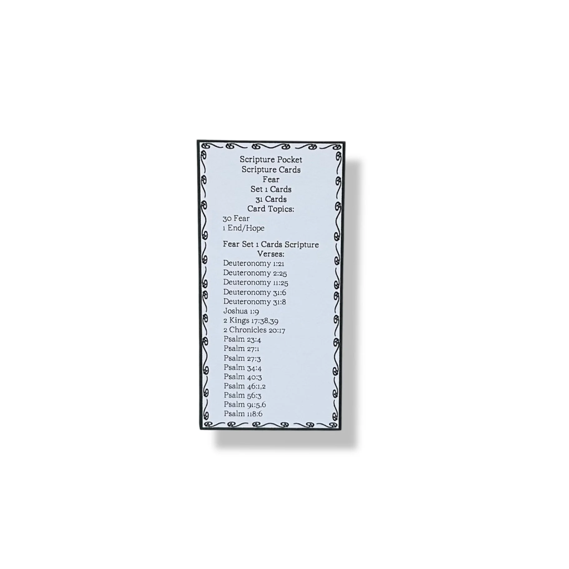 Scripture Pocket Scripture Cards (Fear Set 1 Cards)