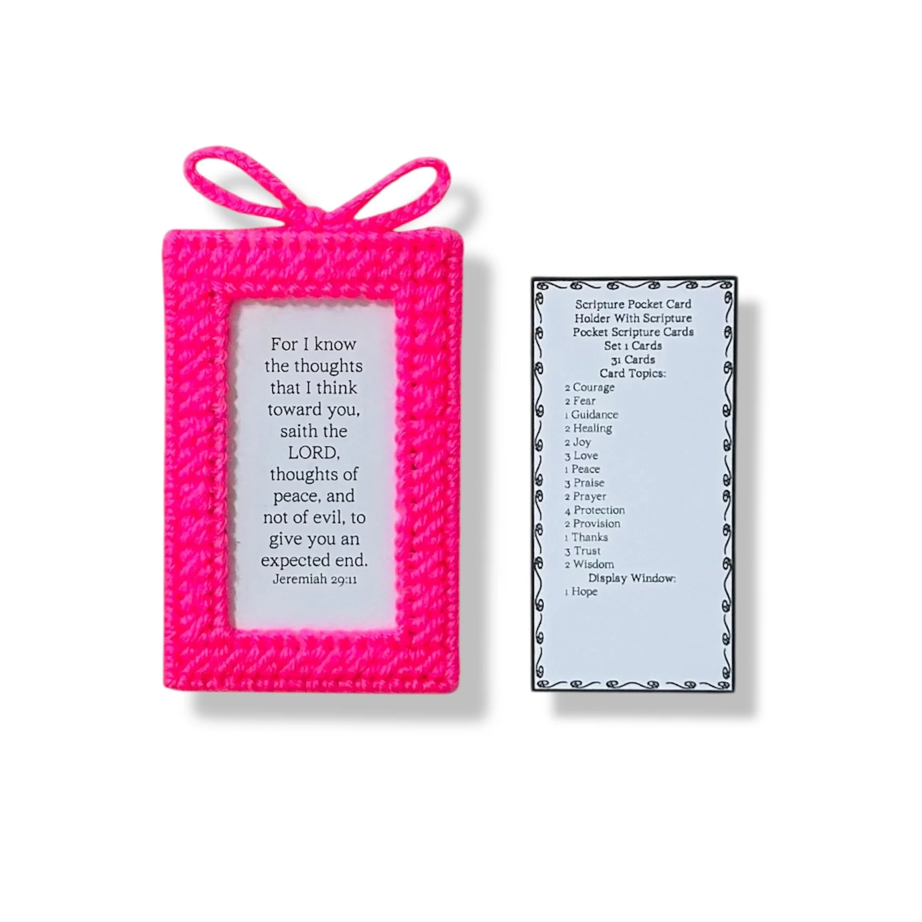 Scripture Pocket Card Holder With Scripture Pocket Scripture Cards (Set 1 Cards)