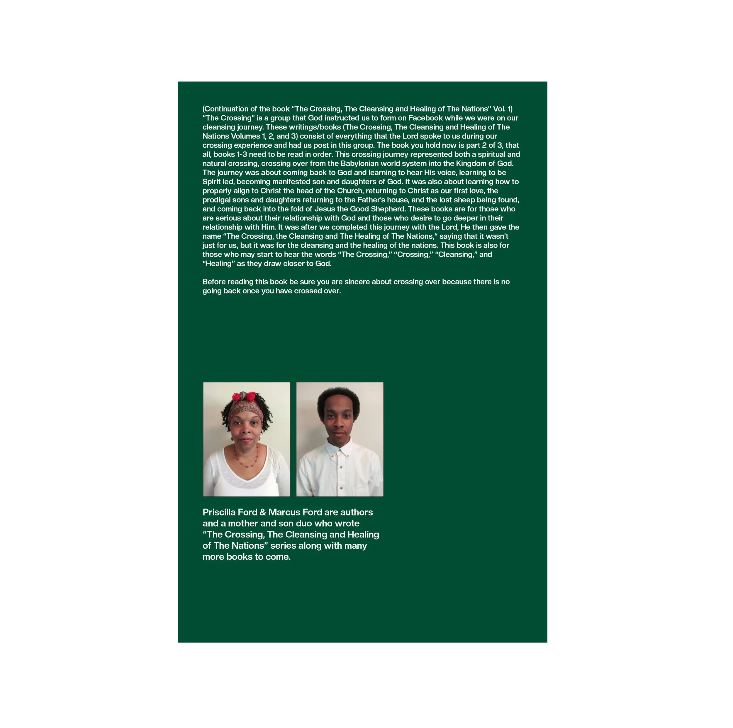 Back Cover The Crossing, The Cleansing and Healing of The Nations Volume 2 Book Cover with Background.jpg