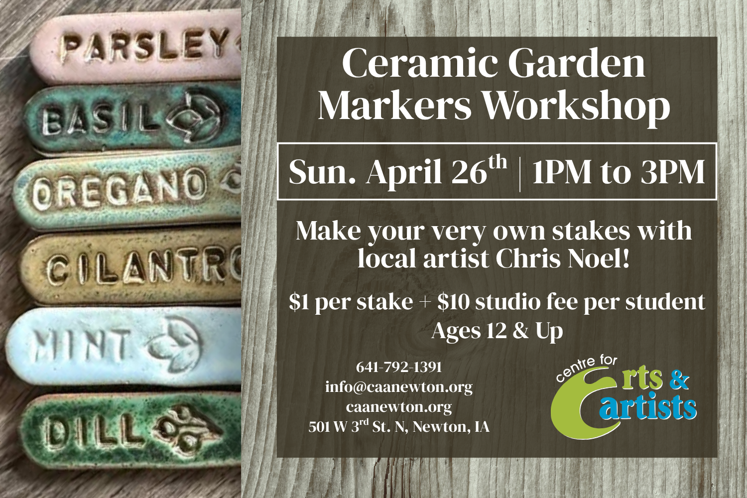 Ceramic Garden Markers Workshop (Second Section)