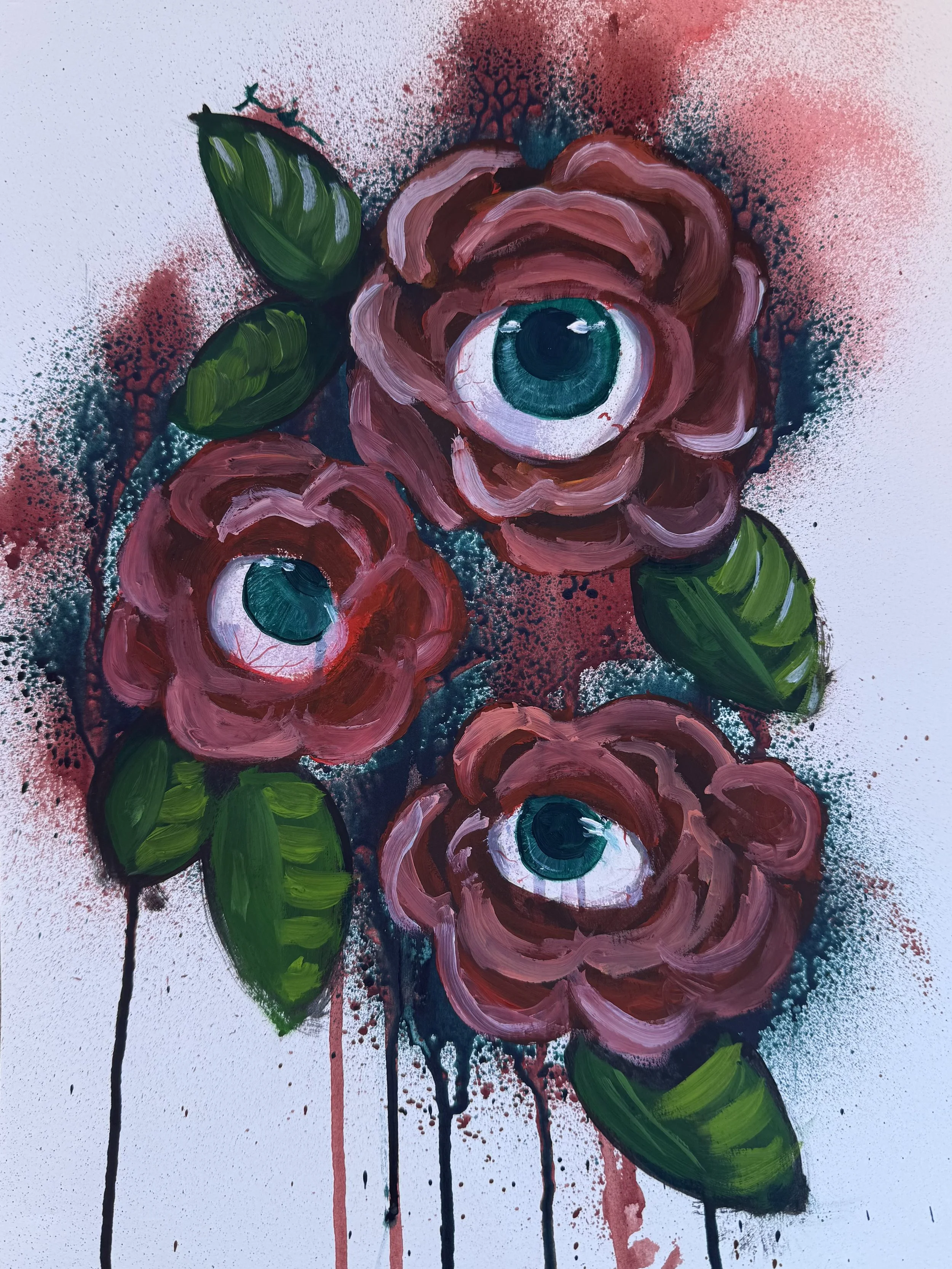 Eyes for You - Acrylic and Oil on Paper, 2026