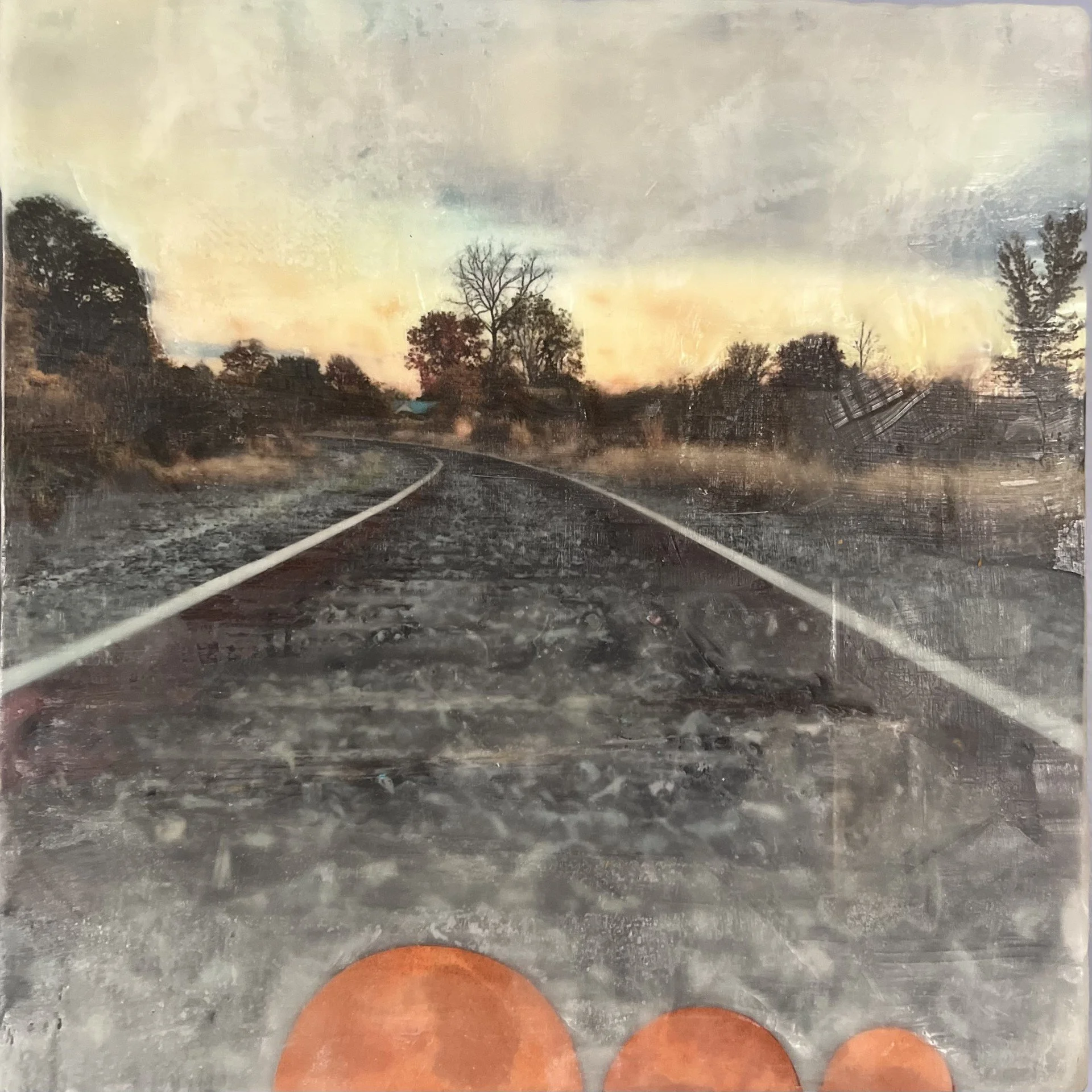 Tracks
8"x8"
Encaustic Photo